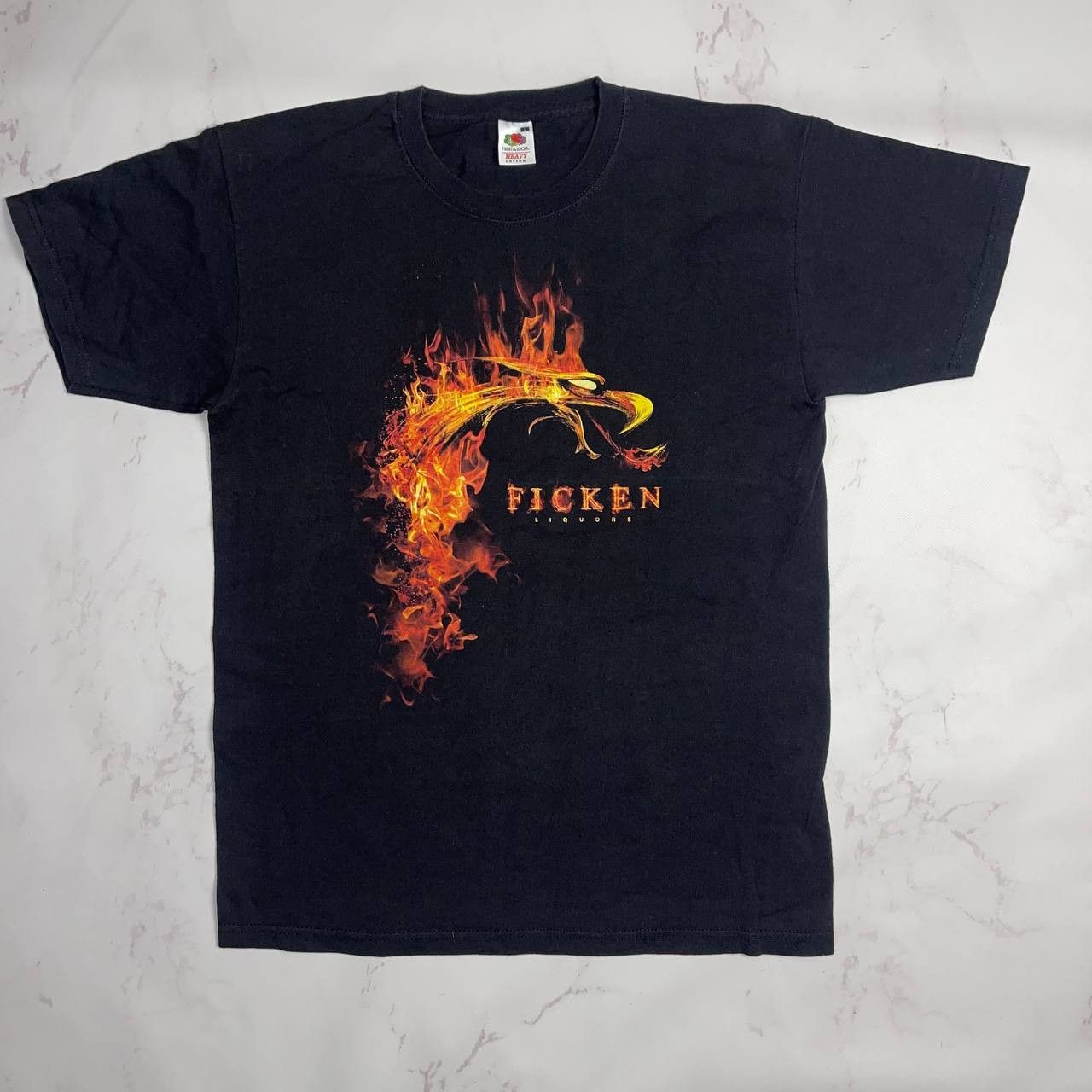 Vintage Vintage t shirt ficken liquors SZ L dragon fire Pheonix Size US L / EU 52-54 / 3 - 1 Thumbnail
