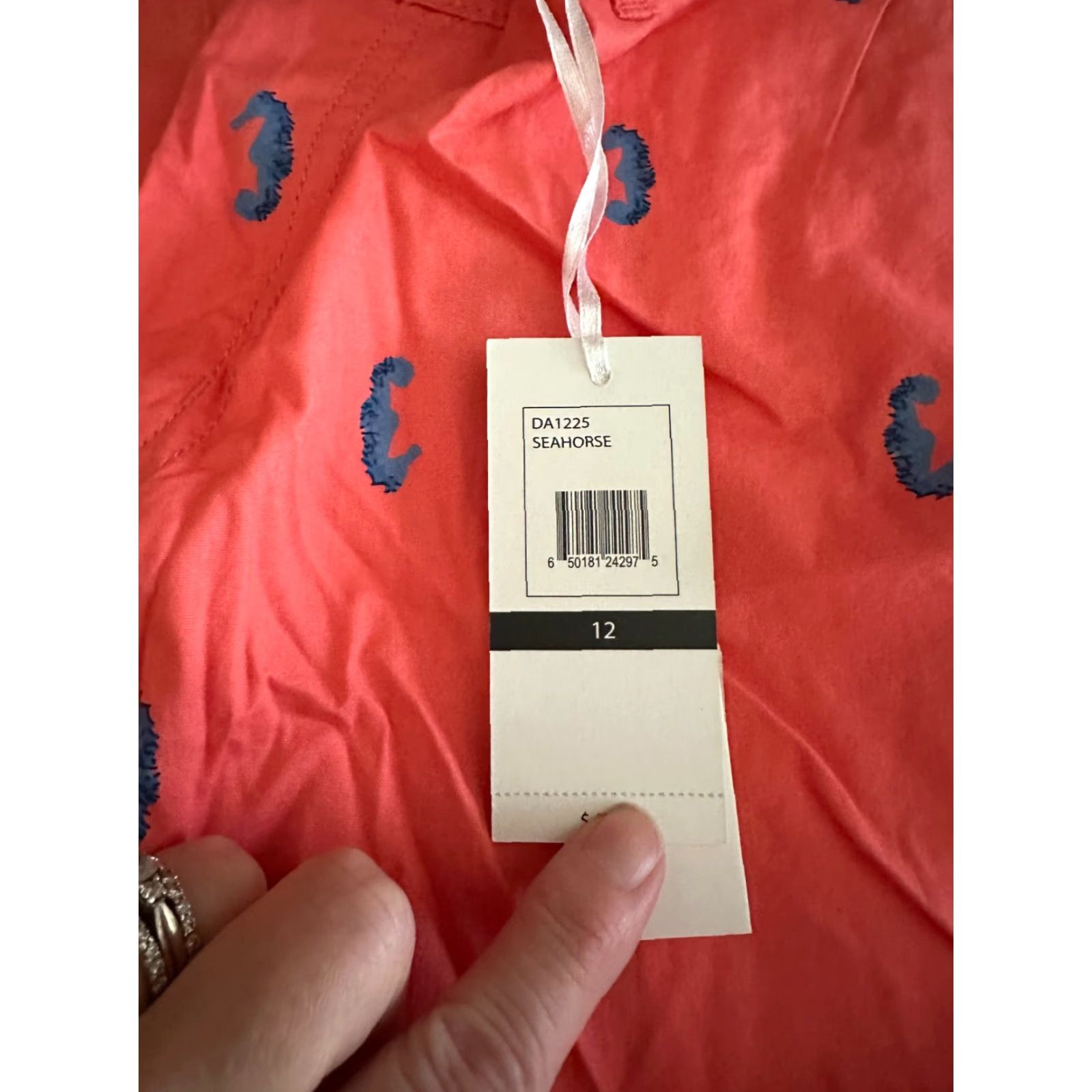 ASH Dash Shorts Women’s Size 12 Coral Seahorse NWT Washable Linen Blend Size 34" / US 12 / IT 48 - 3 Thumbnail