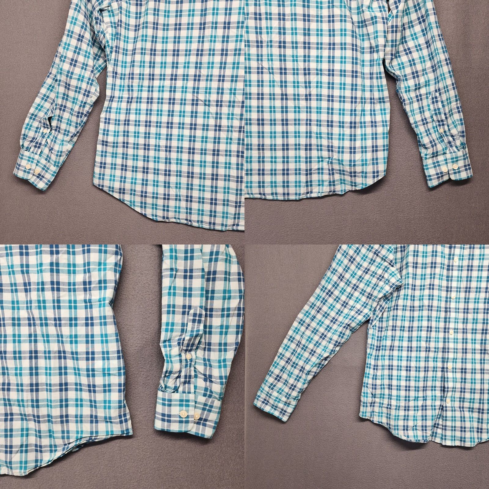 Banana Republic Banana Republic Shirt Mens 15-15.5 Medium 33-34 Slim Fit Long Sleeve Button Up Plaid Size US M / EU 48-50 / 2 - 8 Thumbnail