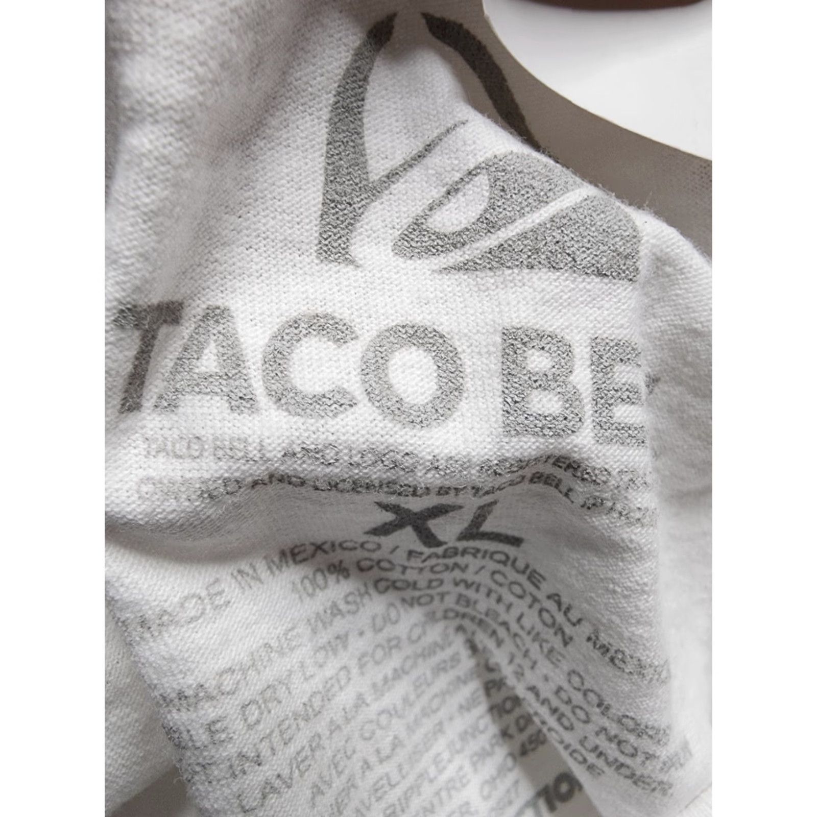 Bell VINTAGE Taco Bell Graphic Tee T-Shirt Mens XL White Retro 100% Cotton Size US XL / EU 56 / 4 - 4 Thumbnail