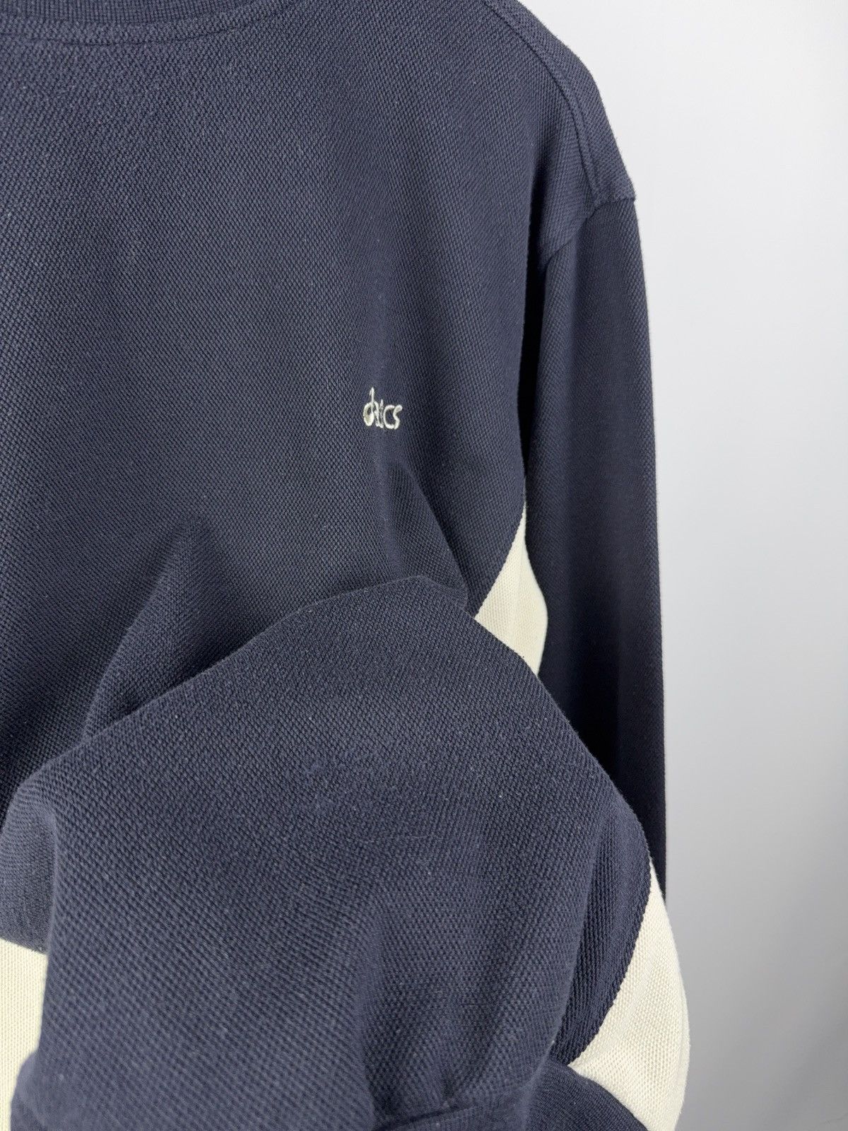 Asics Vintage 90s Retro Asics Retro Crewneck Sweatshirt Navy Size US S / EU 44-46 / 1 - 9 Thumbnail