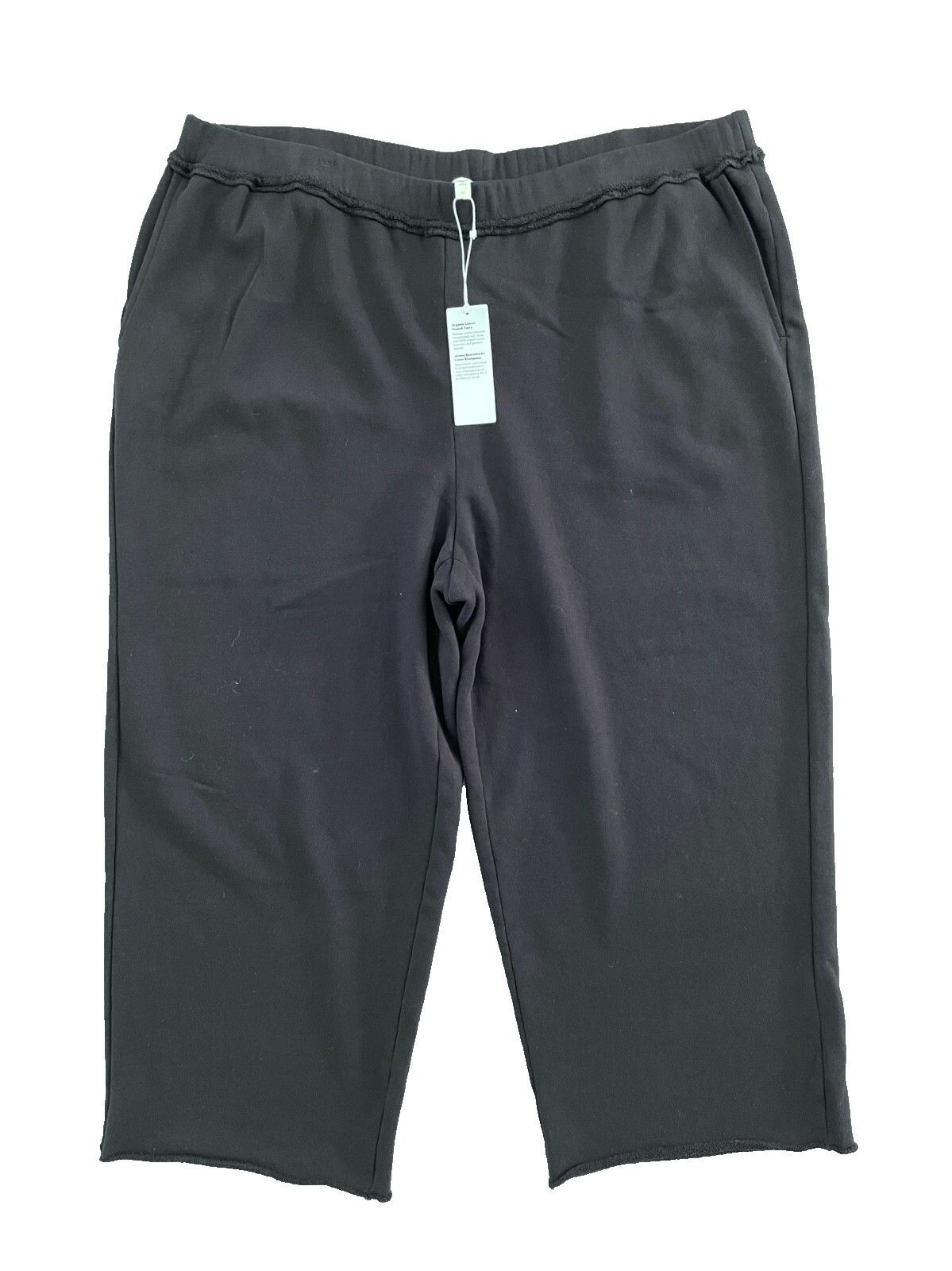 Eileen Fisher Eileen Fisher Organic Cotton French Terry Pant Black 2X Size 42" / US 20 - 1 Thumbnail