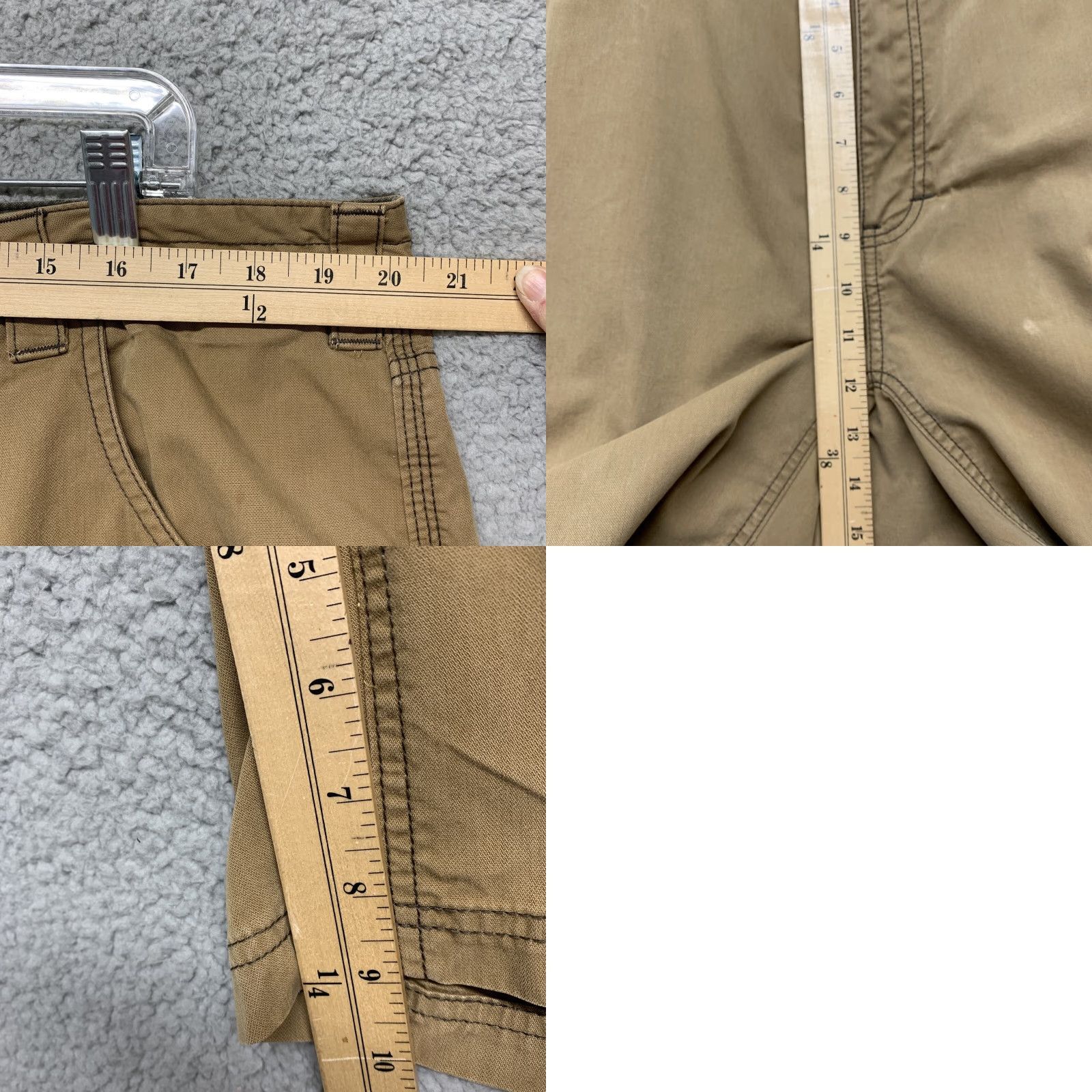 Vintage Cabela's Men’s Shorts Bermuda 42 Light Brown 5-Pocket Design Belt Loops Front Flat 9.5in Inseam Casual Straight Fit Regular Size 42 Mens Size US 42 / EU 58 - 8 Thumbnail