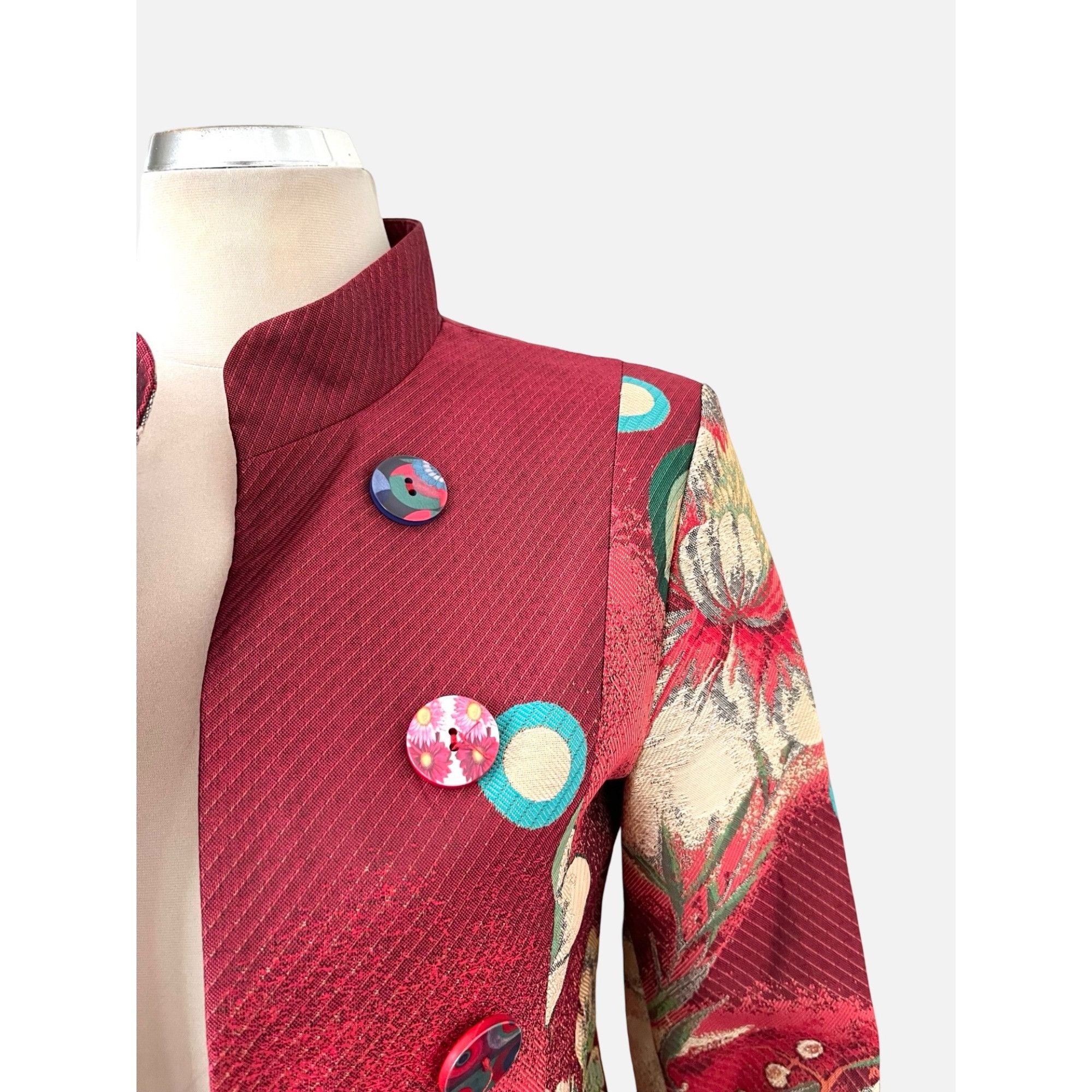 Desigual DESIGUAL size EU38 ( runs smaller) pink colorful coat Size XS / US 0-2 / IT 36-38 - 3 Thumbnail