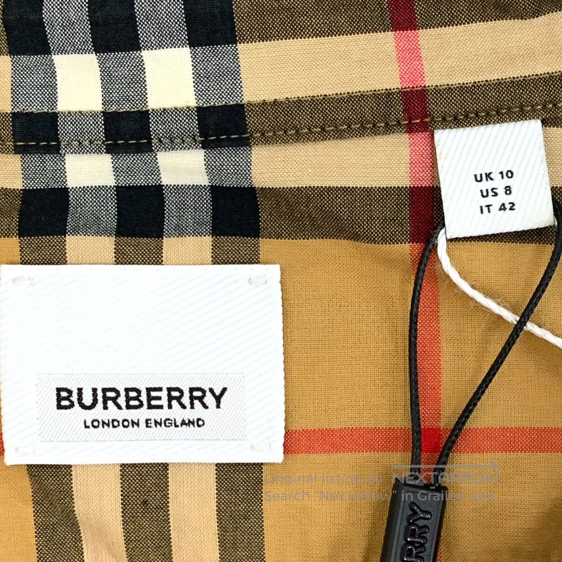 Burberry Burberry Brown classic plaid design cotton lapel long-slee Size US XS / EU 42 / 0 - 5 Thumbnail