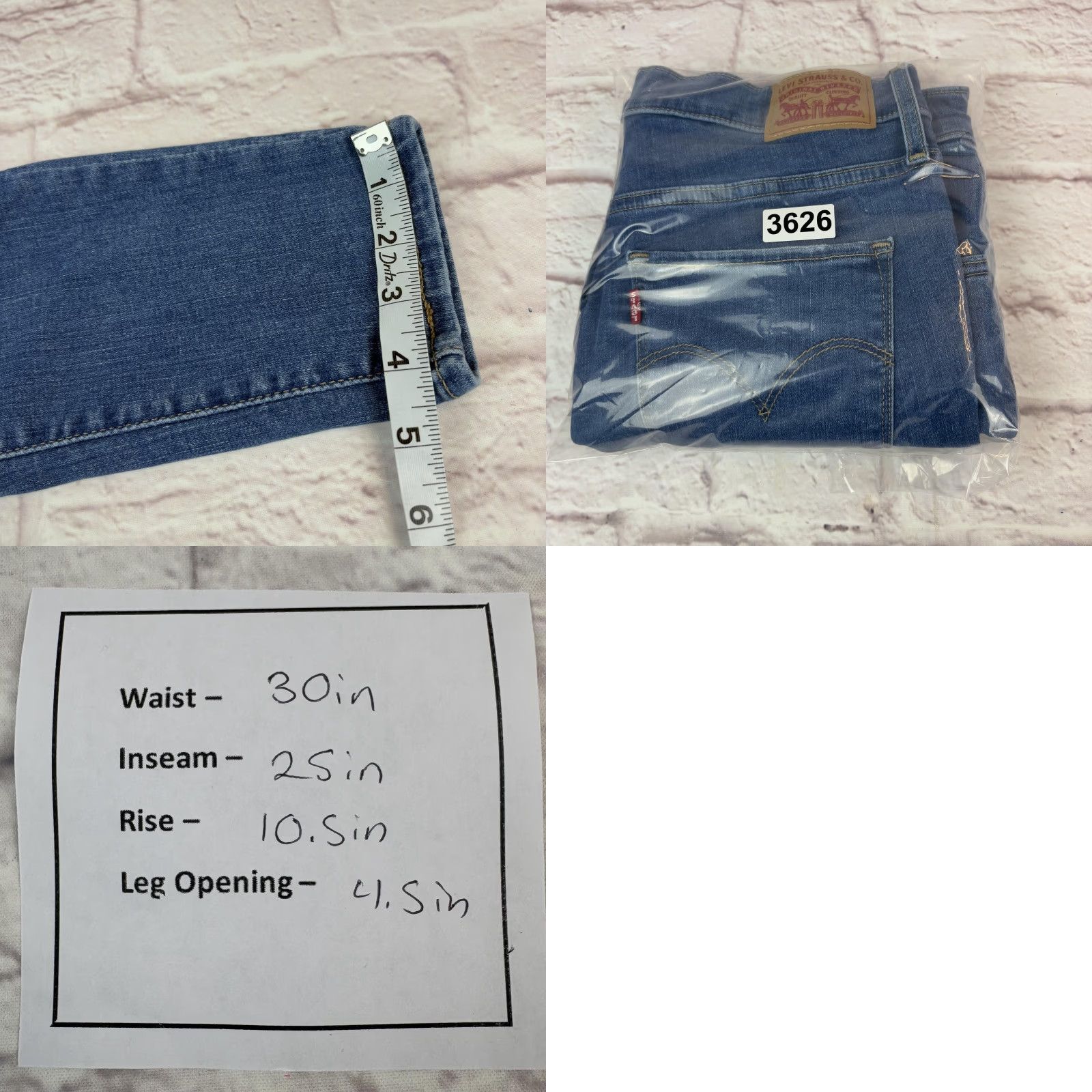 Levi's Levi's 720 High Rise Super Skinny Jeans Womens 30 Blue Denim Distressed Ankle Jeans 5-Pocket Design Slim Zip Fly Womens Size 30" / US 8 / IT 44 - 10 Thumbnail