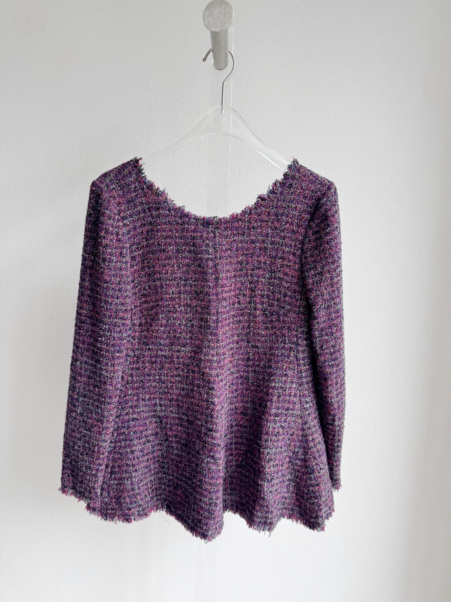 Chanel Chanel Purple Tweed Skirt Set Size XXS / US 00 / IT 34 - 1 Thumbnail