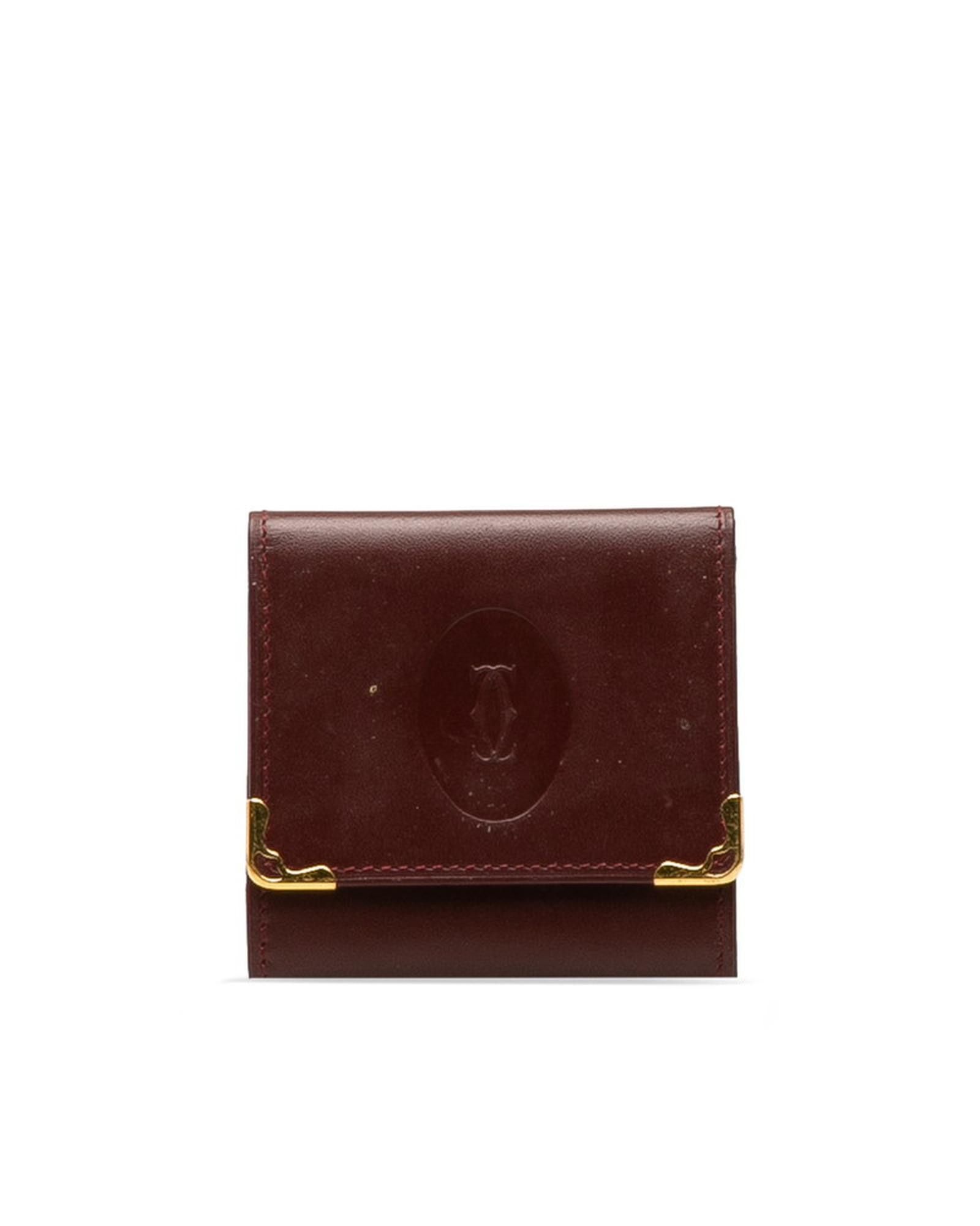 image of Cartier Rose Gold Must Line Coin Case Wallet In Ab Condition, Women's