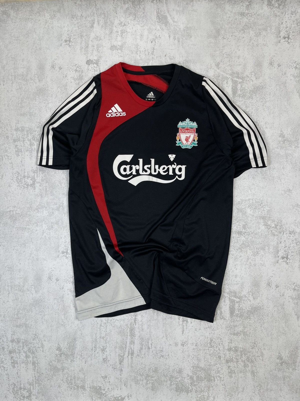 Adidas 2007-08 Liverpool FC Away Formotion Adidas Tech Jersey Size US L / EU 52-54 / 3 - 1 Thumbnail