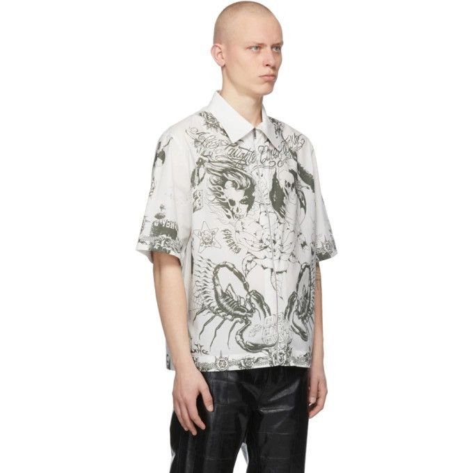Givenchy Givenchy LA Tattoo Zip Up Poplin Shirt Size US L / EU 52-54 / 3 - 3 Thumbnail