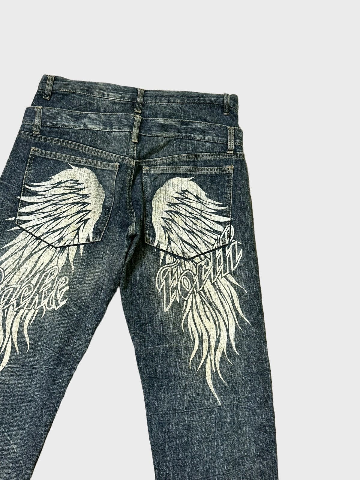 Hysteric Glamour BACK FORTH PRINTED WINGS CLAW MARKS DENIM Size US 32 / EU 48 - 9 Thumbnail