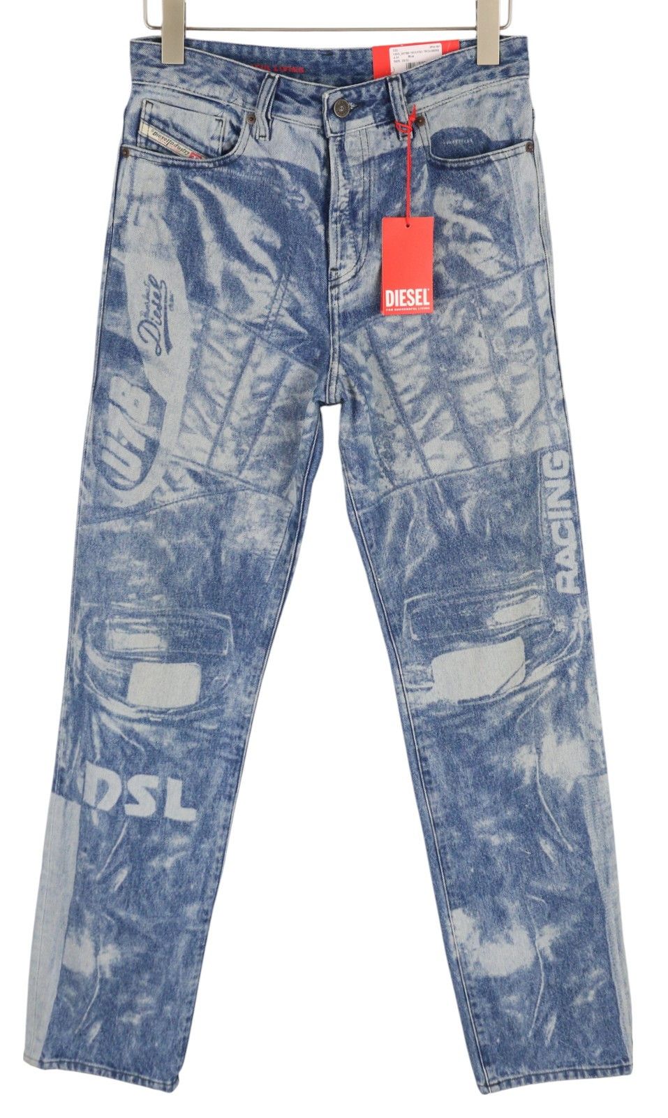 Diesel 1955-FS3 007B8 W29/L32 Blue Washed Pattern 85416 Size US 29 - 2 Thumbnail