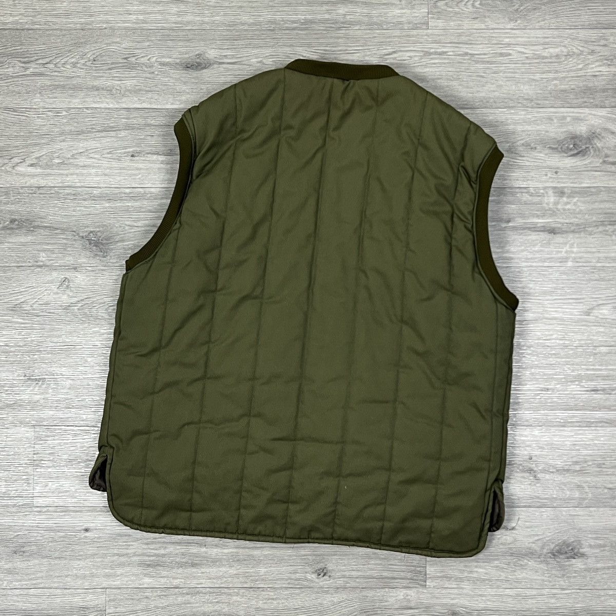 Barbour Vintage 80s Barbour Quilted Vest Olive Green Two Crests Size US L / EU 52-54 / 3 - 6 Thumbnail