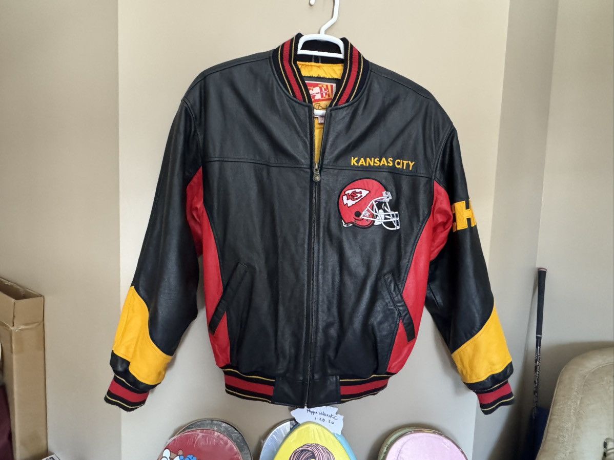 G-III Vintage 90s G-III Carl Banks Kansas City Chiefs Leather Size US M / EU 48-50 / 2 - 1 Thumbnail