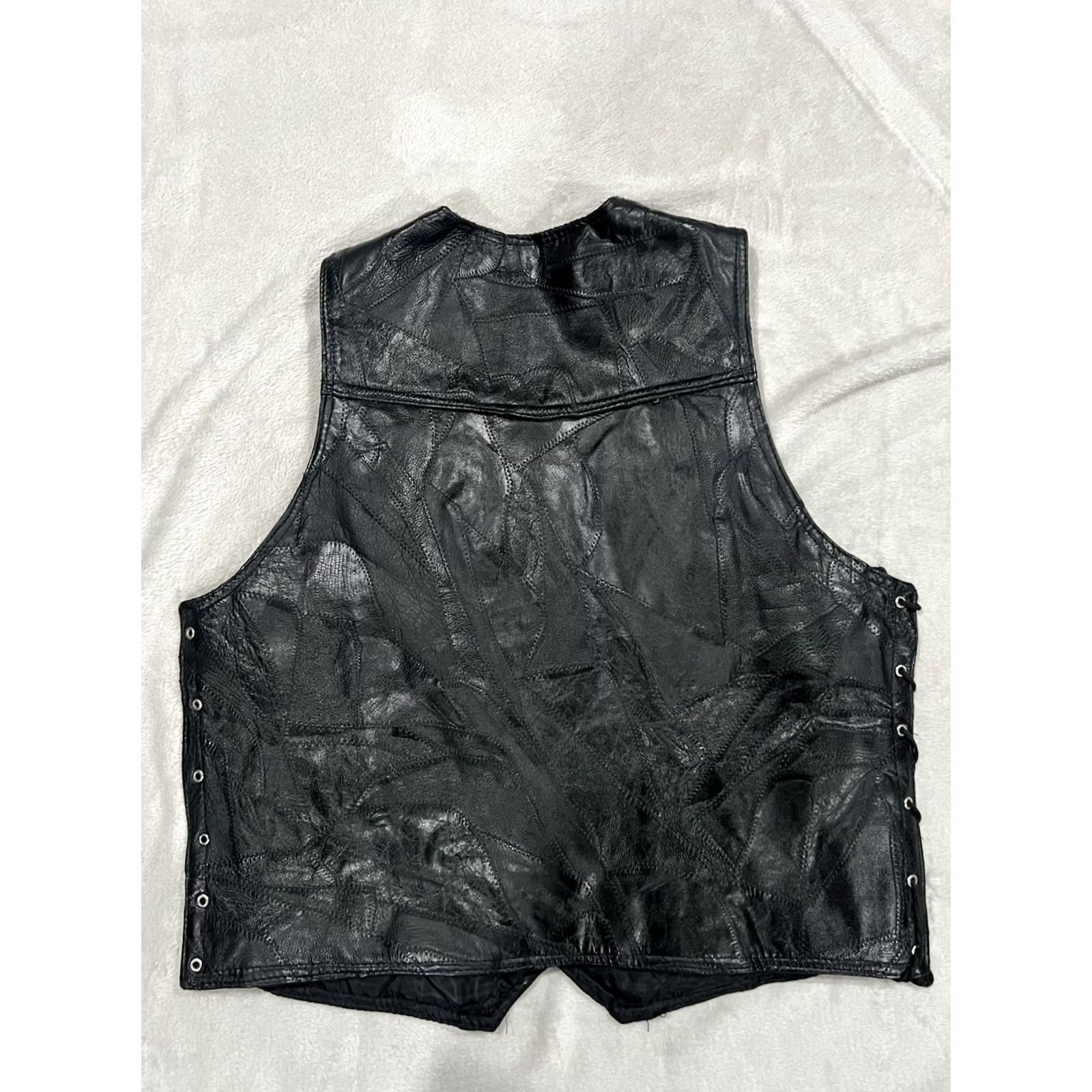 Palace Navarre Leather Vest Men's Black Buffalo Leather Italian-Missing a Lace Size 3XL Size US XXL / EU 58 / 5 - 2 Thumbnail
