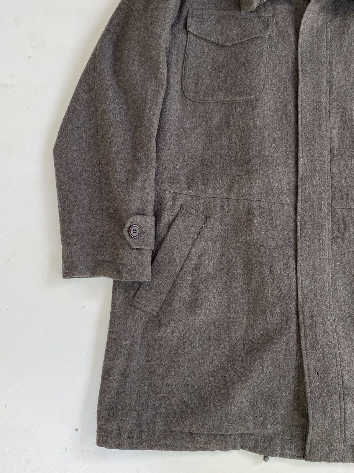 Issey Miyake Vintage Issey Miyake Plantation 100% Wool Heavy Hooded Parka Size US L / EU 52-54 / 3 - 4 Thumbnail