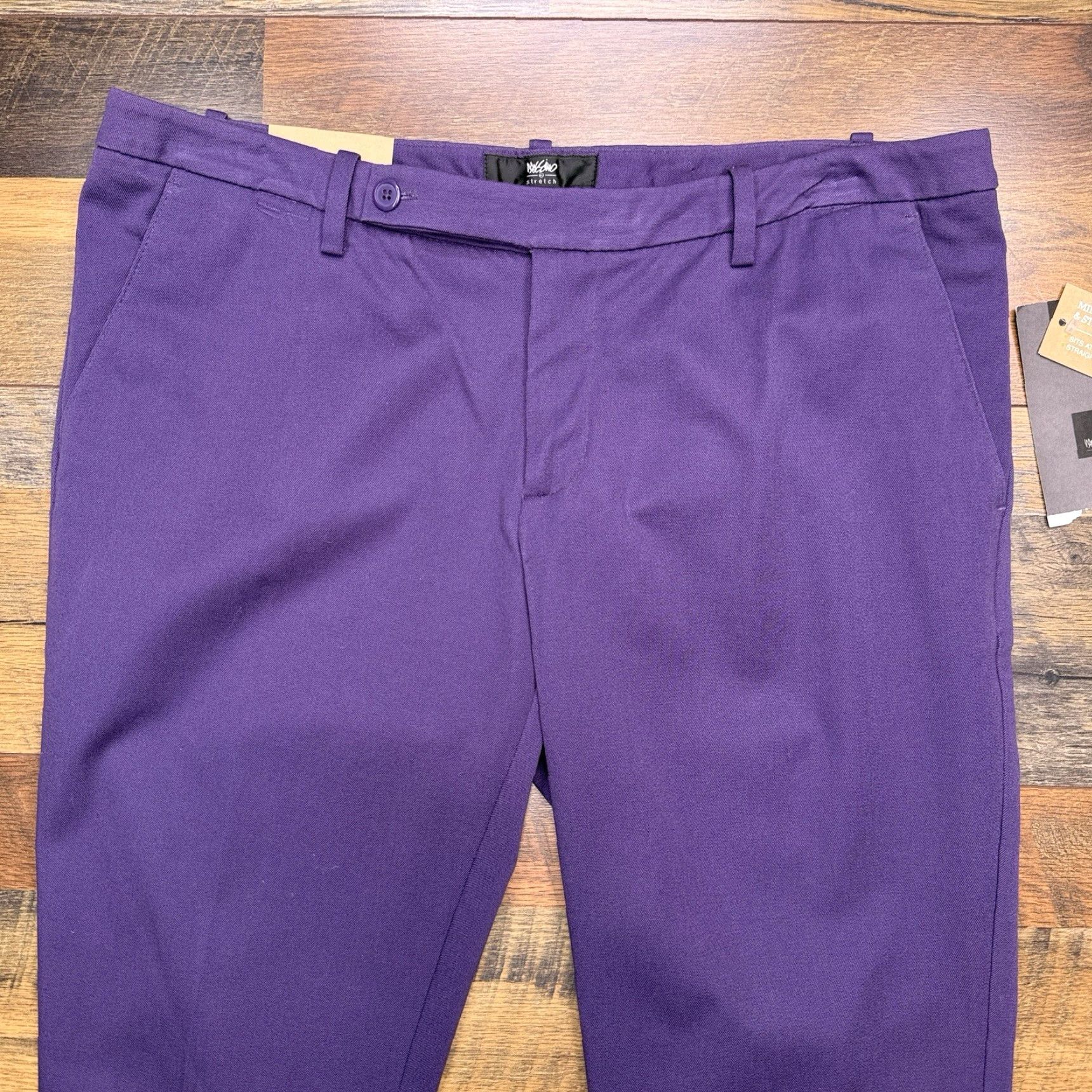 Mossimo Mossimo Ankle Pants Womens 10 Purple Mid Waist Straight Leg New Size 32" / US 10 / IT 46 - 2 Thumbnail