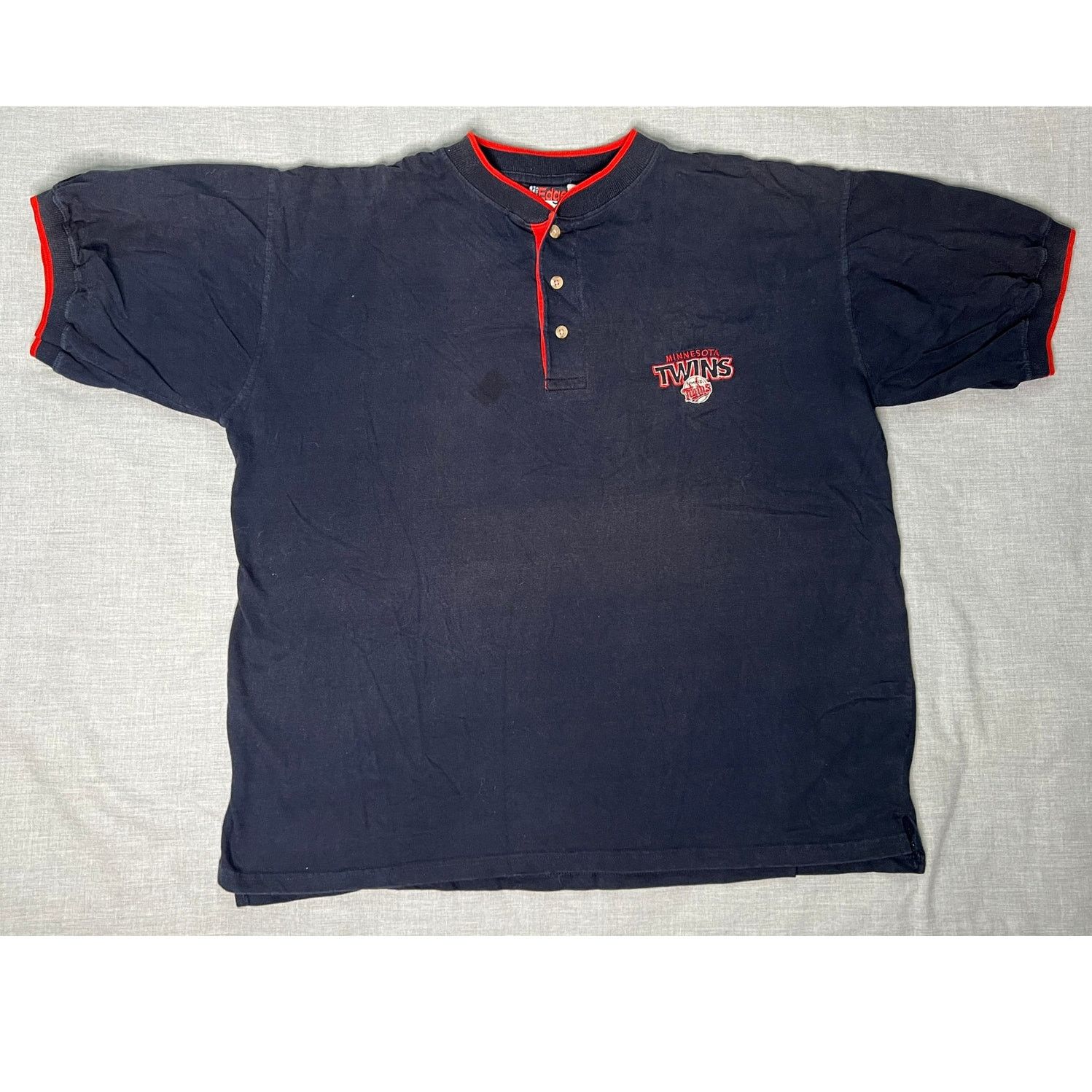 MLB × Pro Edge × Vintage Vintage 1997 Minnesota Twins Henley Shirt XL Size US XL / EU 56 / 4 - 1 Thumbnail