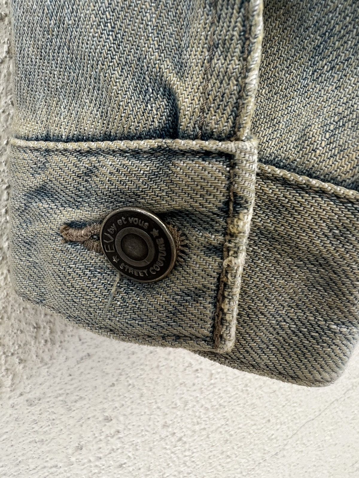 Vintage Et Vous Distress Mud Denim 4 Pocket Trucker Jacket