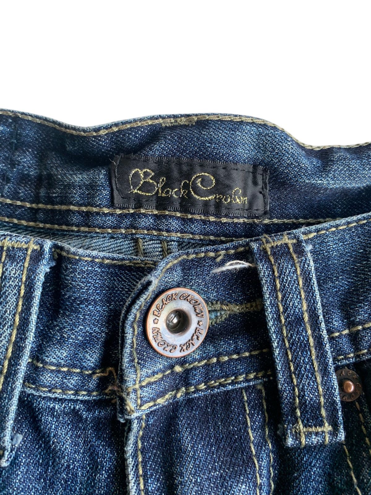 Black Crown Flared Rusty Mudmax Punk Style Denim