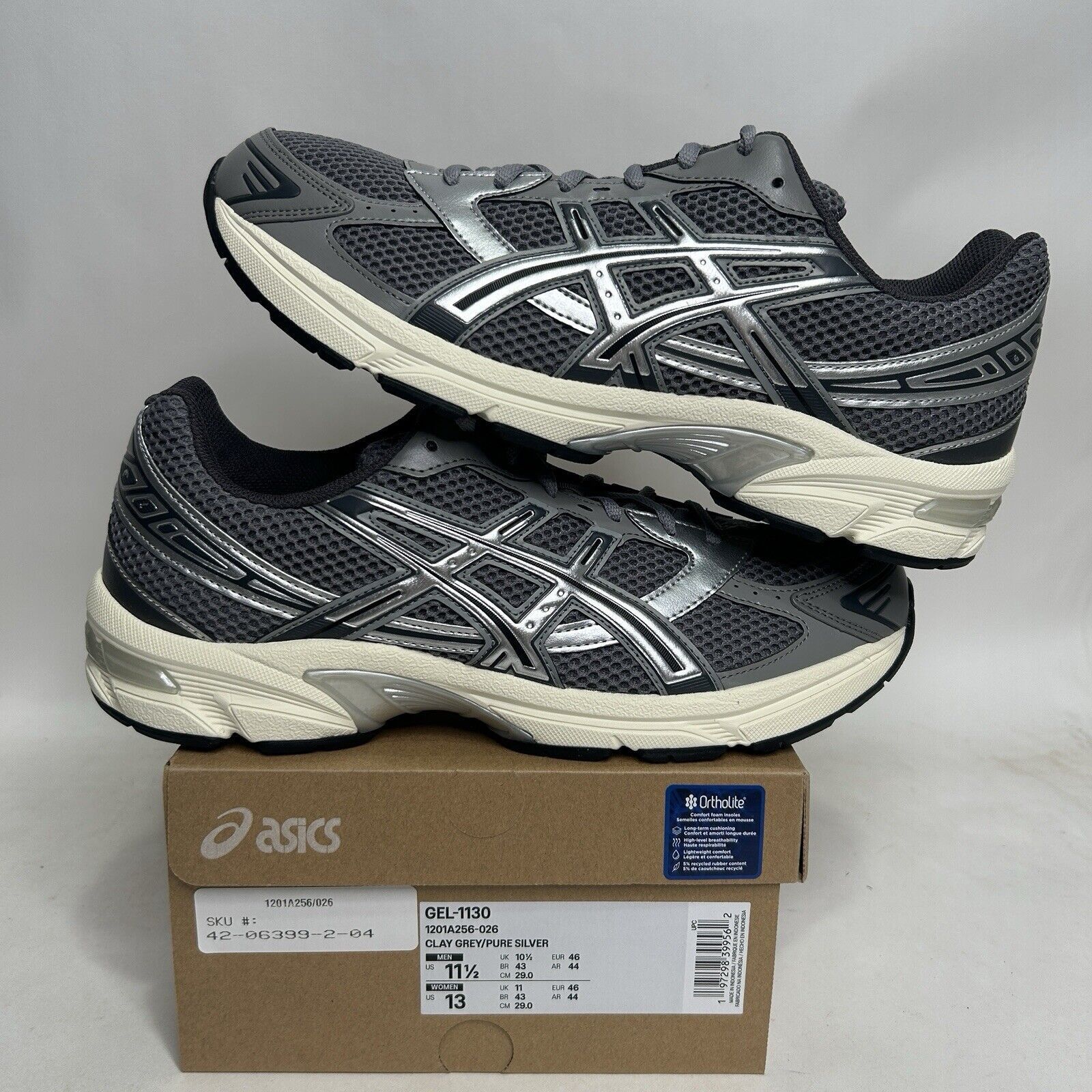 Asics ASICS Gel-1130 “Clay Grey Pure Silver” 2024 Size US 11.5 / EU 44-45 - 1 Thumbnail