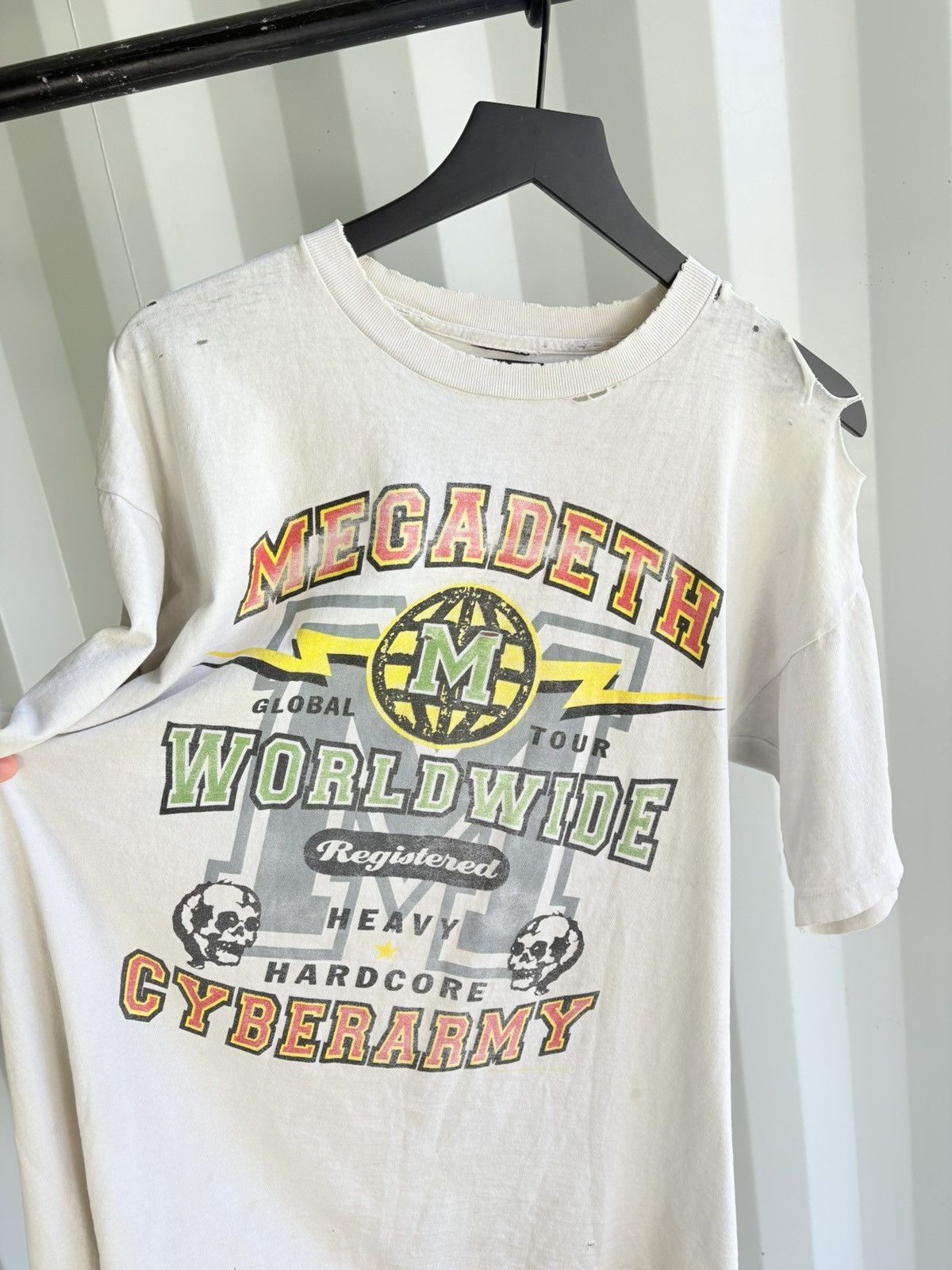 Vintage Thrashed Megadeth Faded Shirt Distressed ERD Grunge Thin Size US XL / EU 56 / 4 - 3 Thumbnail