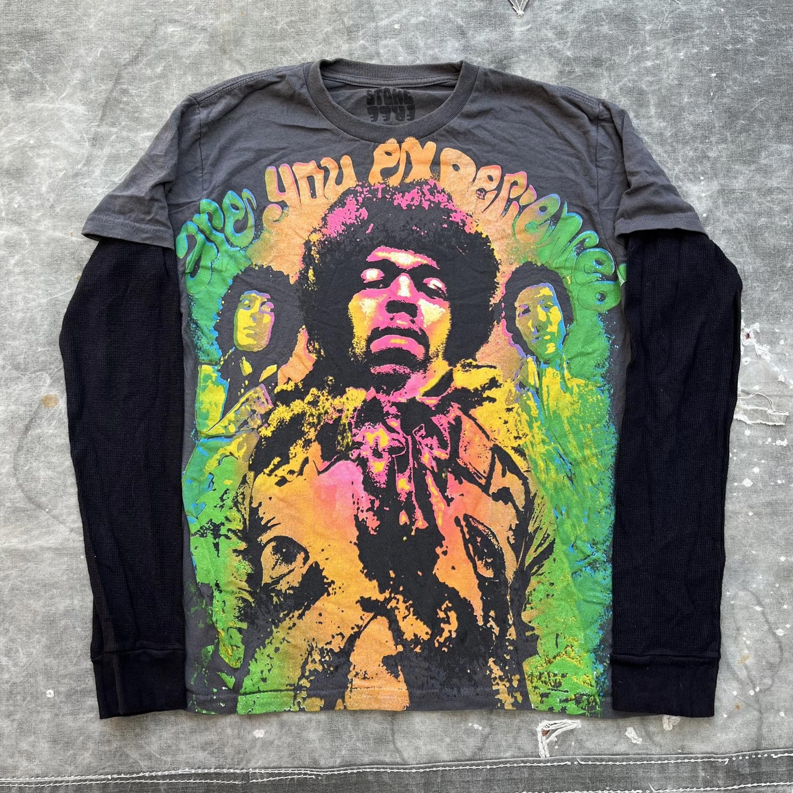 Band Tees × Jimi Hendrix × Vintage Vintage Y2K Jimi Hendrix Graphic Art Music Thermal Shirt Size US S / EU 44-46 / 1 - 1 Thumbnail