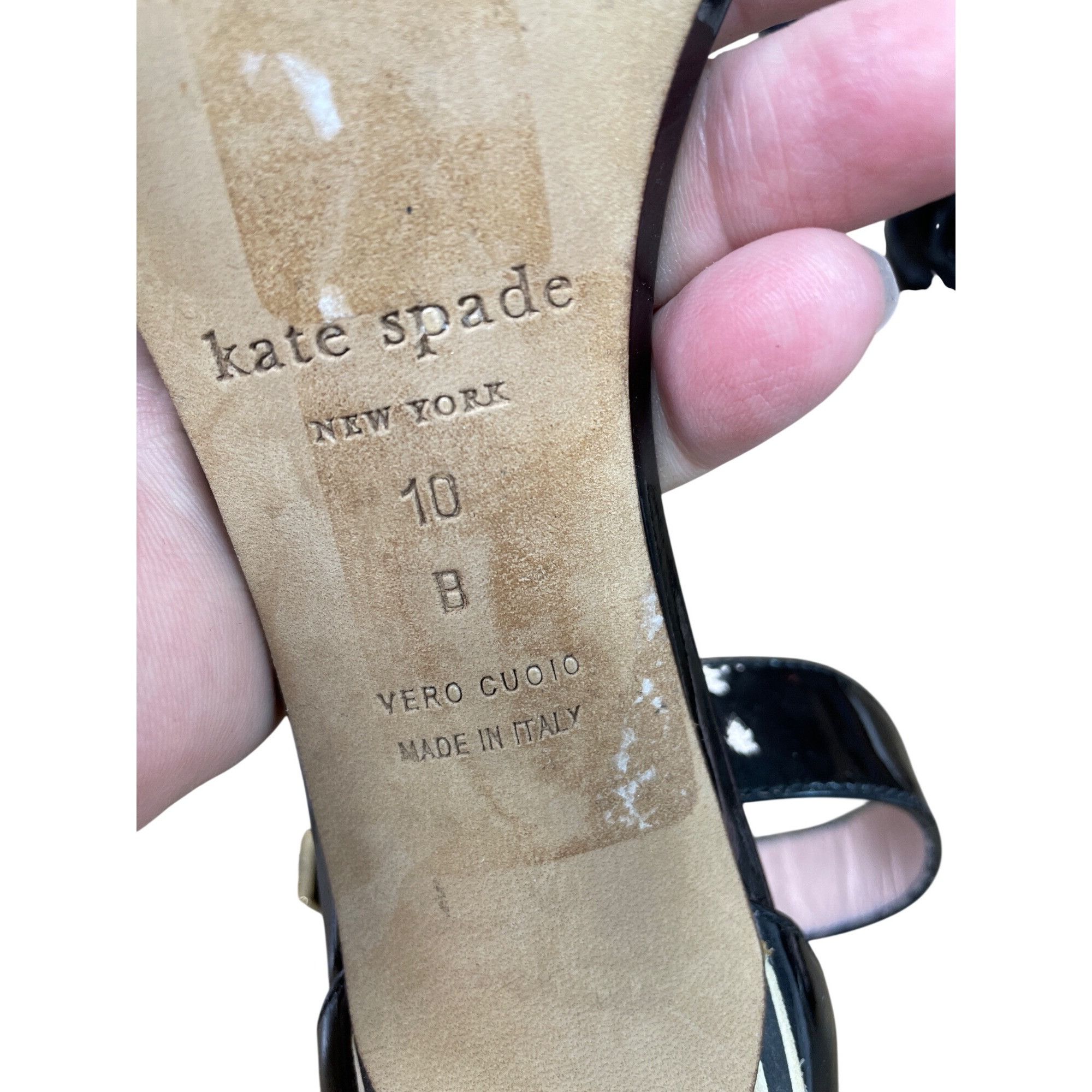 Kate Spade Kate Spade New York womans Patent Leather Striped Heels Sz 1 Size US 10 / IT 40 - 10 Thumbnail