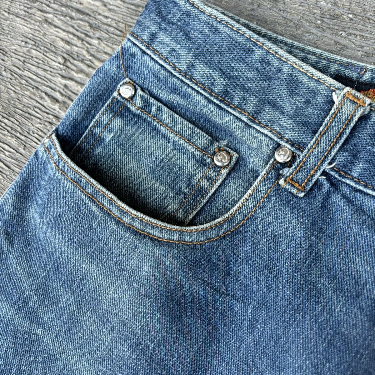 If Six Was Nine × Japanese Brand × Le Grande Bleu (L.G.B.) Gorrila Flare vintage blue seawash bootcut jeans Size US 30 / EU 46 - 4 Thumbnail