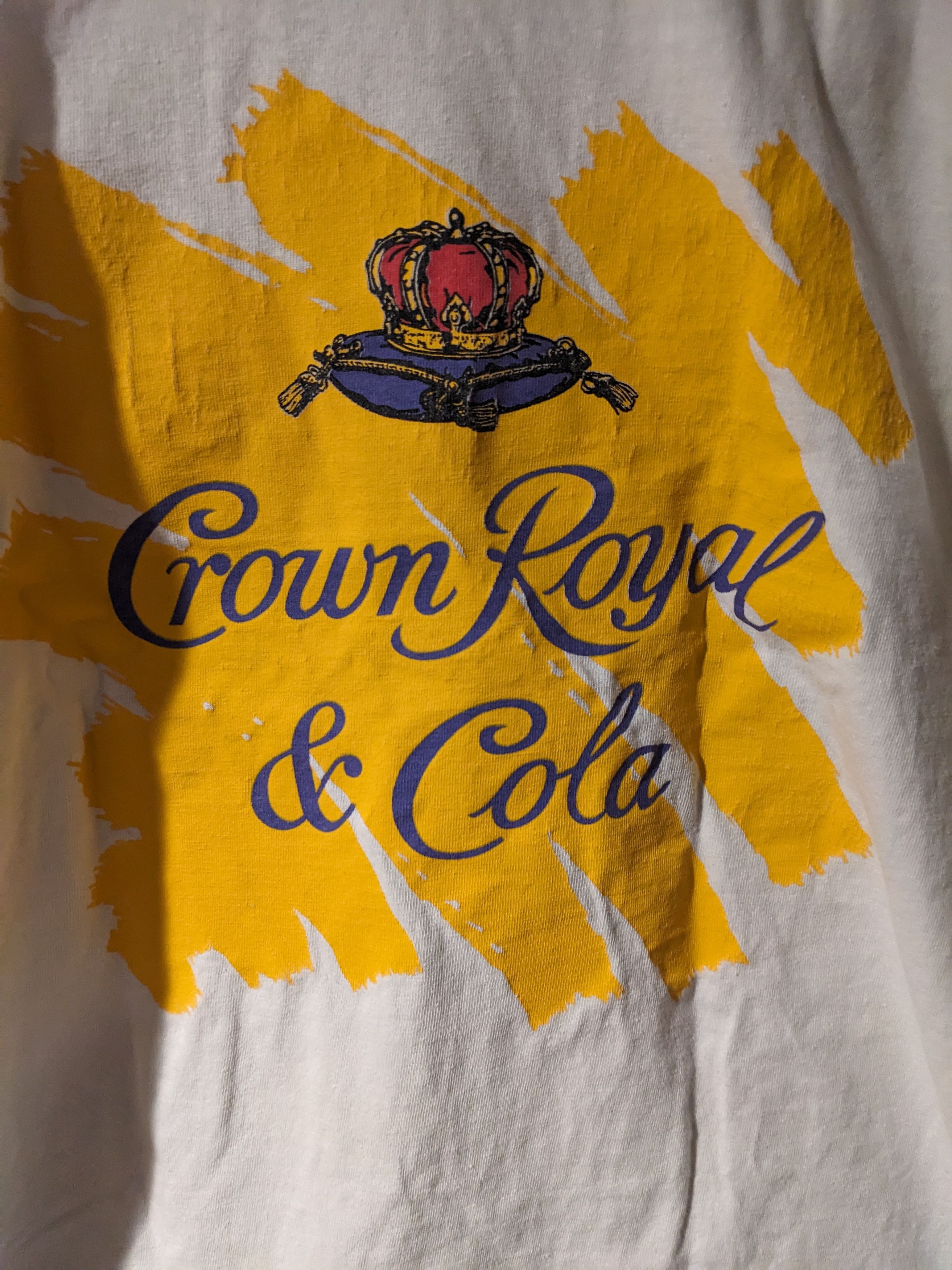 Designer × Vintage Vintage 90s Crown Royal Alcohol & Cola White Large T-Shirt Size US L / EU 52-54 / 3 - 10 Thumbnail