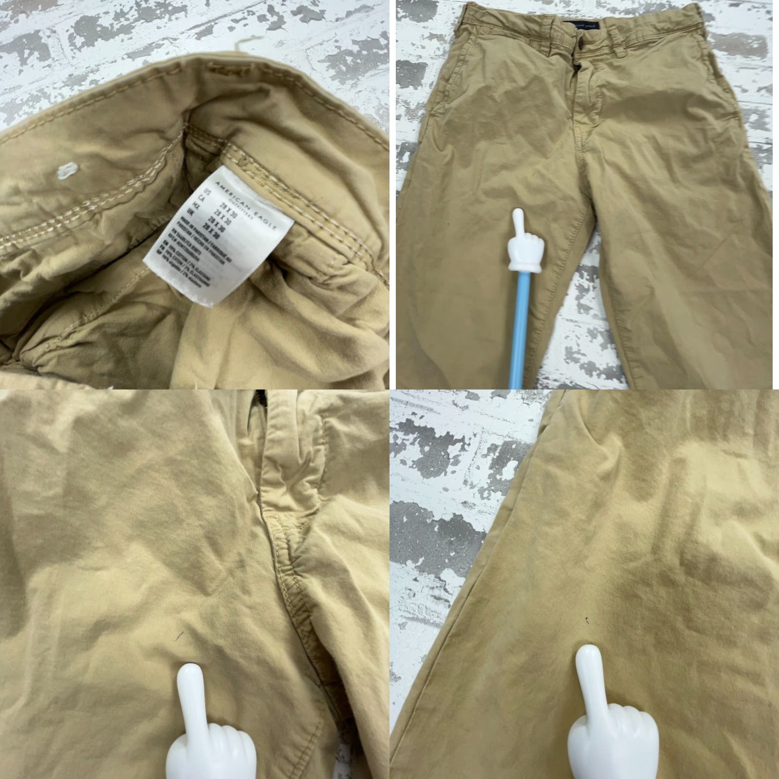 American Eagle Outfitters American Eagle Pants Men Slim Fit Chino 5-Pocket Beige Cotton Casual 28x30 Slant Logo Vintage? No. Size US 28 / EU 44 - 9 Thumbnail