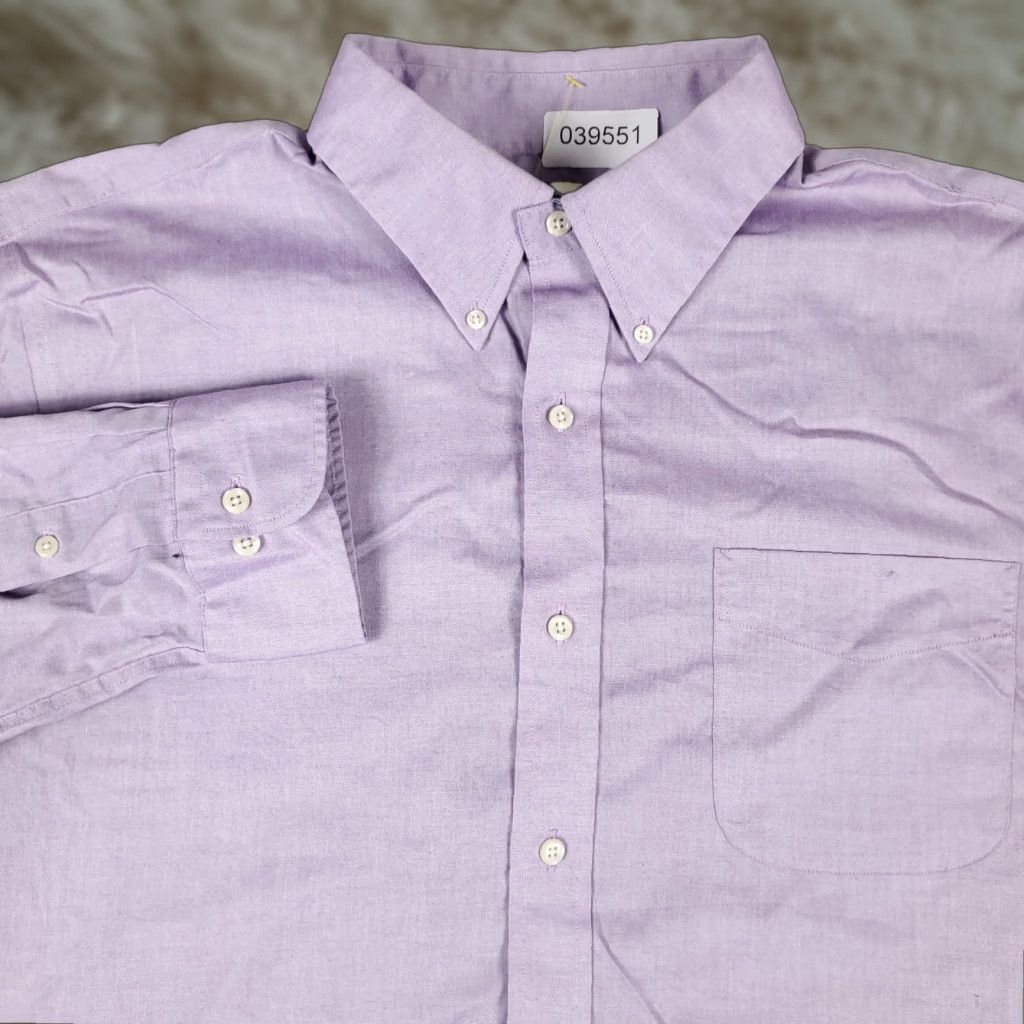 Ralph Lauren Ralph Lauren Dress Shirt Mens 17 Purple Long Sleeve Button-Down Cotton Size 46R - 1 Thumbnail