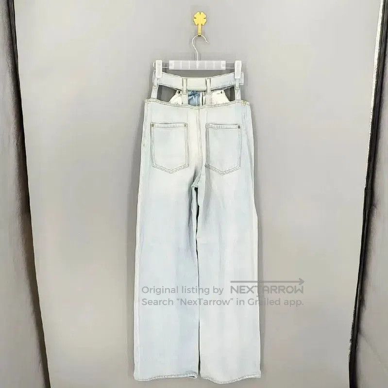 Maison Margiela Maison Margiela Light Blue Denim Wide-Leg Jeans . Size 23" - 2 Thumbnail