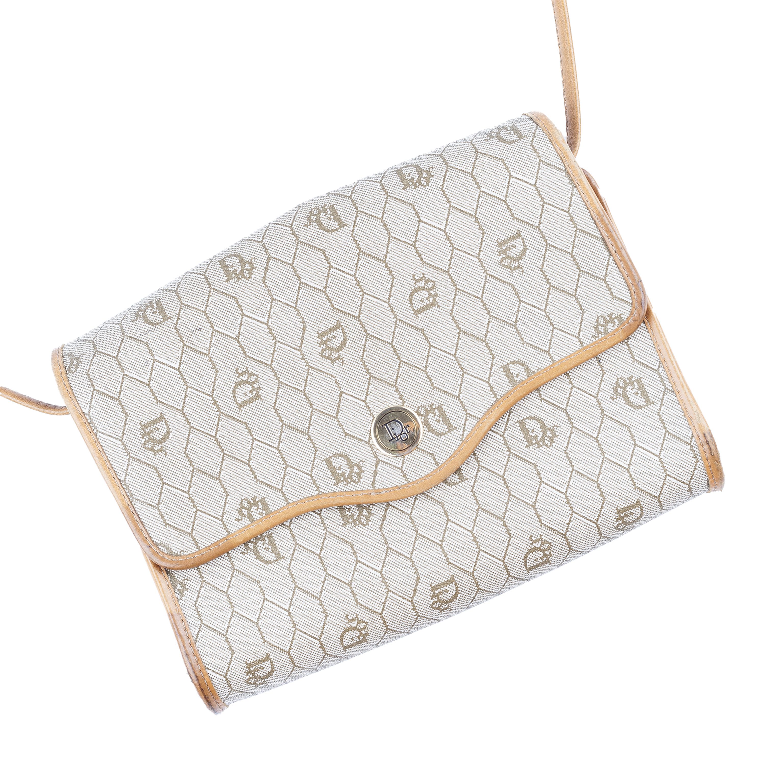 Dior Christian Dior Monogram Light Brown Leather Crossbody Bag Size ONE SIZE - 1 Thumbnail