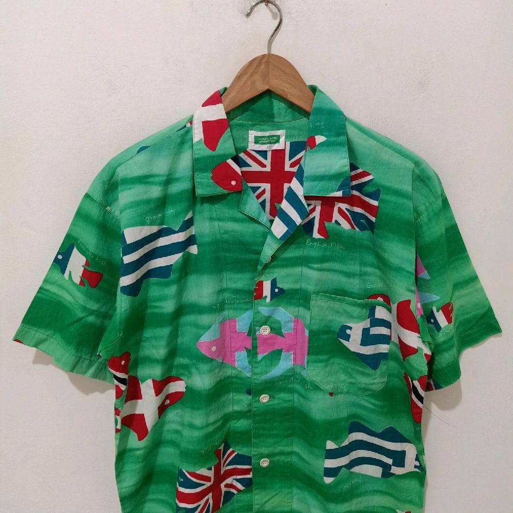 United Colors Of Benetton United Colors of Benetton Hawaiian Shirt Size US L / EU 52-54 / 3 - 3 Thumbnail