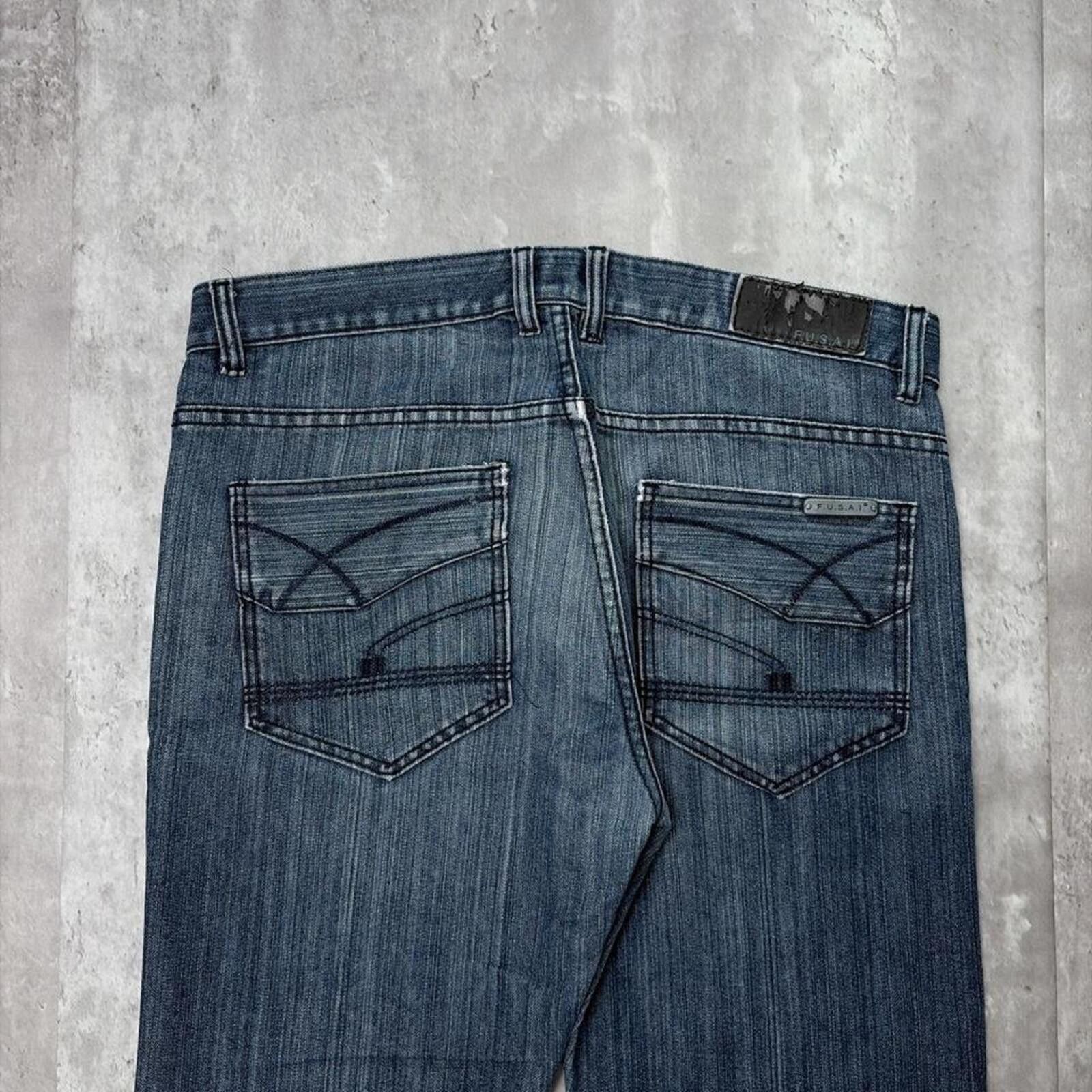 Other Y2K Dark Wash F.U.S.A.I. Grunge Gothic Straight Denim Jeans Size US 36 / EU 52 - 3 Thumbnail