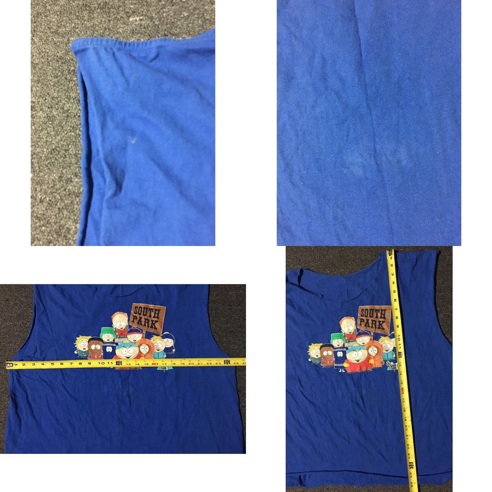 Vintage VINTAGE South Park Shirt XL Blue 90s Distressed Chopped Comedy Central T-Shirt Men's Grunge TV Cartoon Size US XL / EU 56 / 4 - 8 Thumbnail
