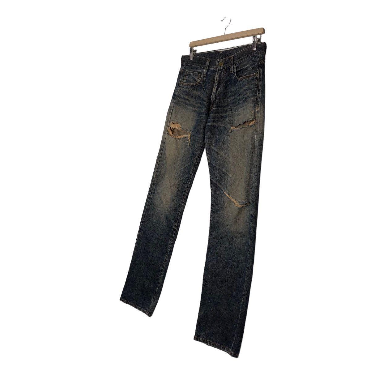 Hysteric Glamour 🔥Crack Evo Distressed Denim Jeans Biker Punk Style Size US 32 / EU 48 - 2 Thumbnail