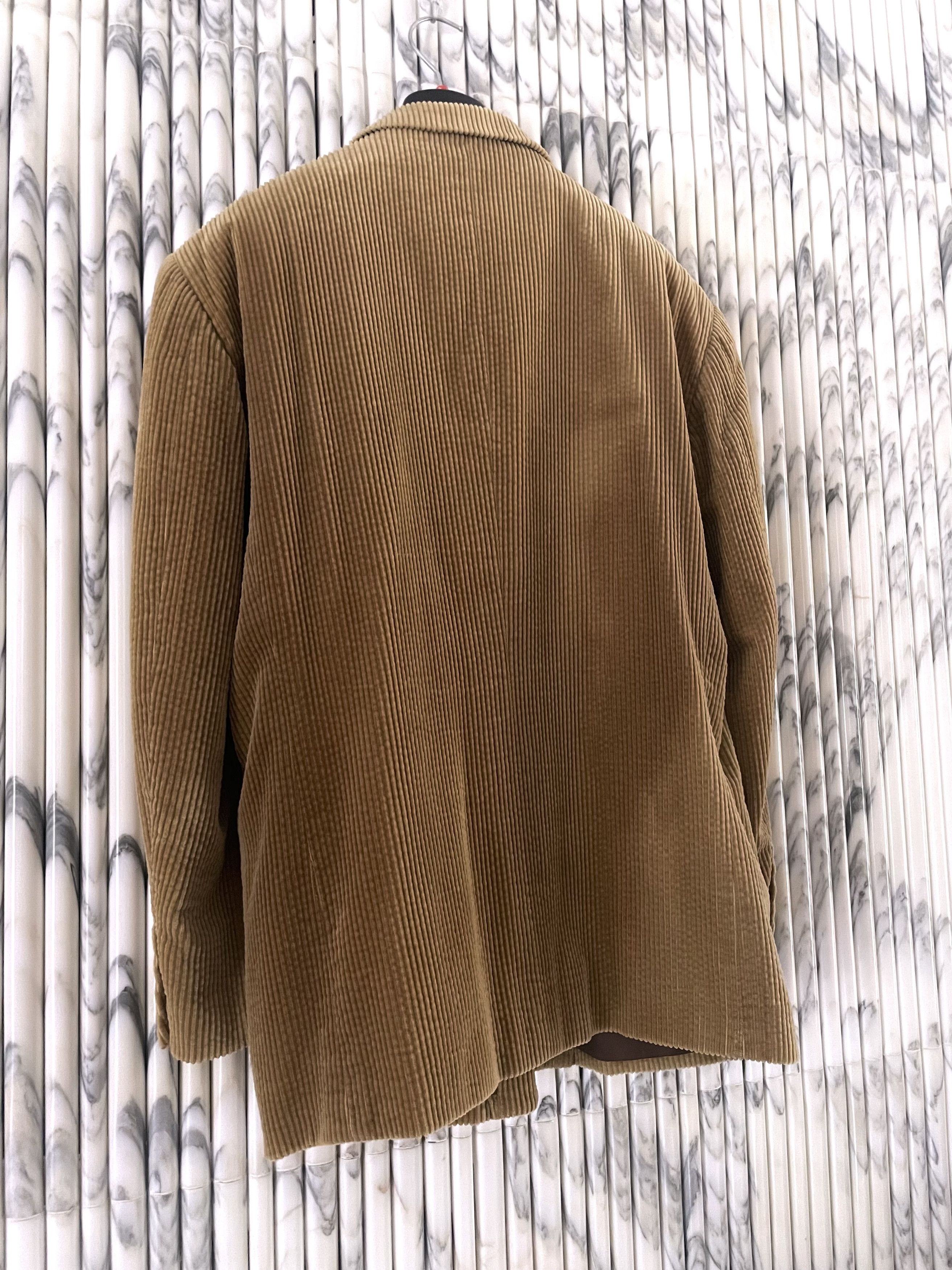 Vintage SLOUCHY BOXY BLAZER IN BEIGE CORDUROY Size 50R - 6 Thumbnail