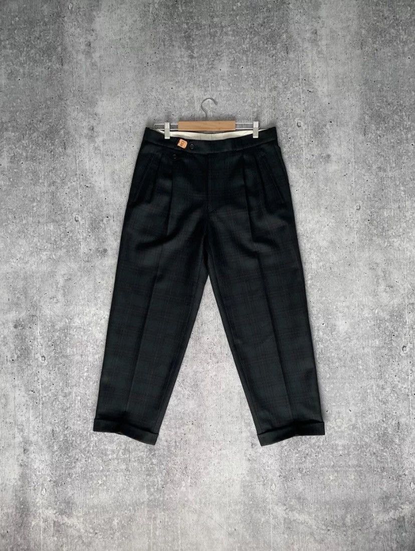 BRAX × Vintage Vintage Brax Men Size M Wool German Trousers Pants Check 90s Size US 32 / EU 48 - 1 Thumbnail