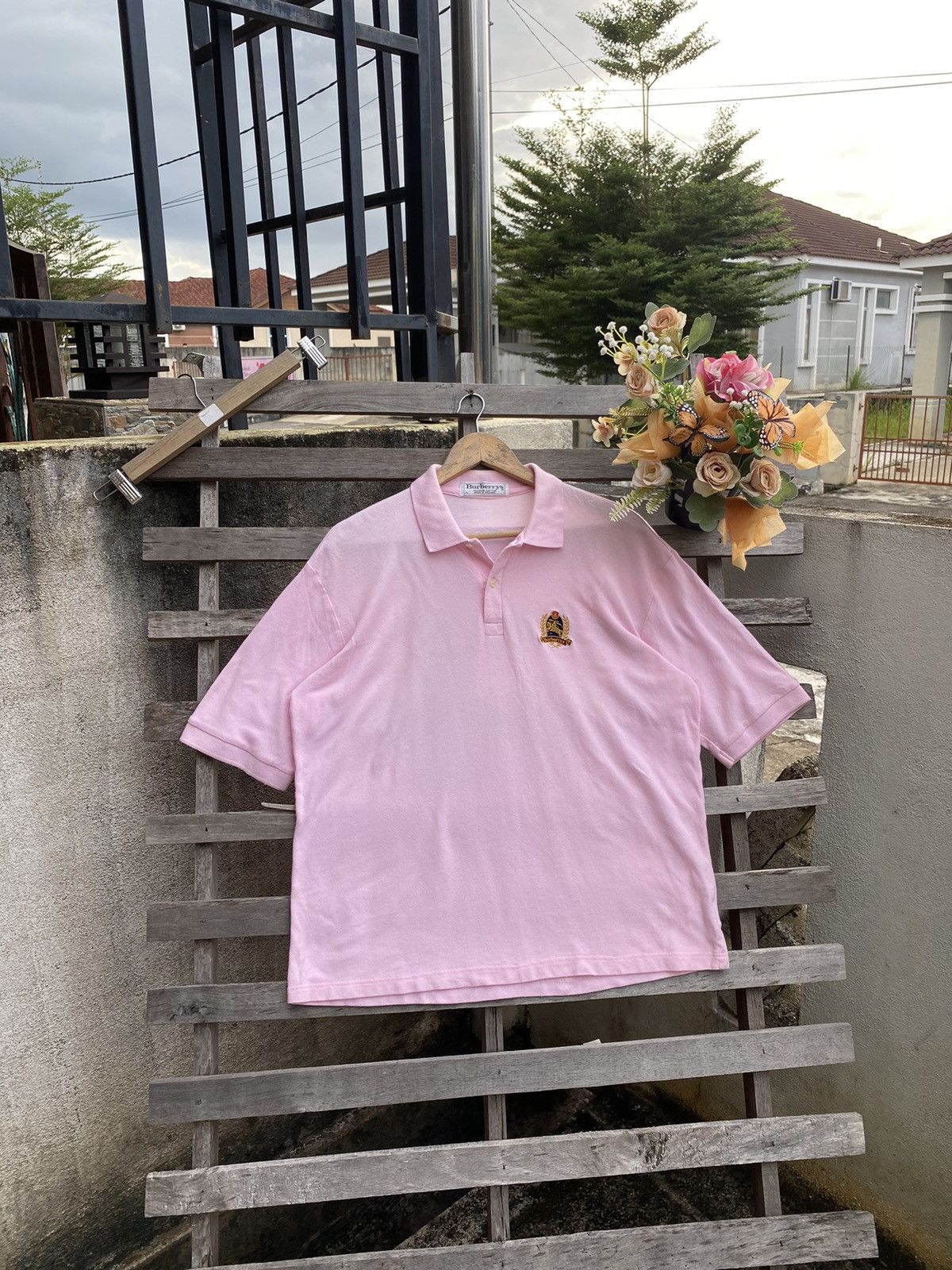 Burberry Vintage England Burberry Polo Shirt Size US L / EU 52-54 / 3 - 2 Thumbnail