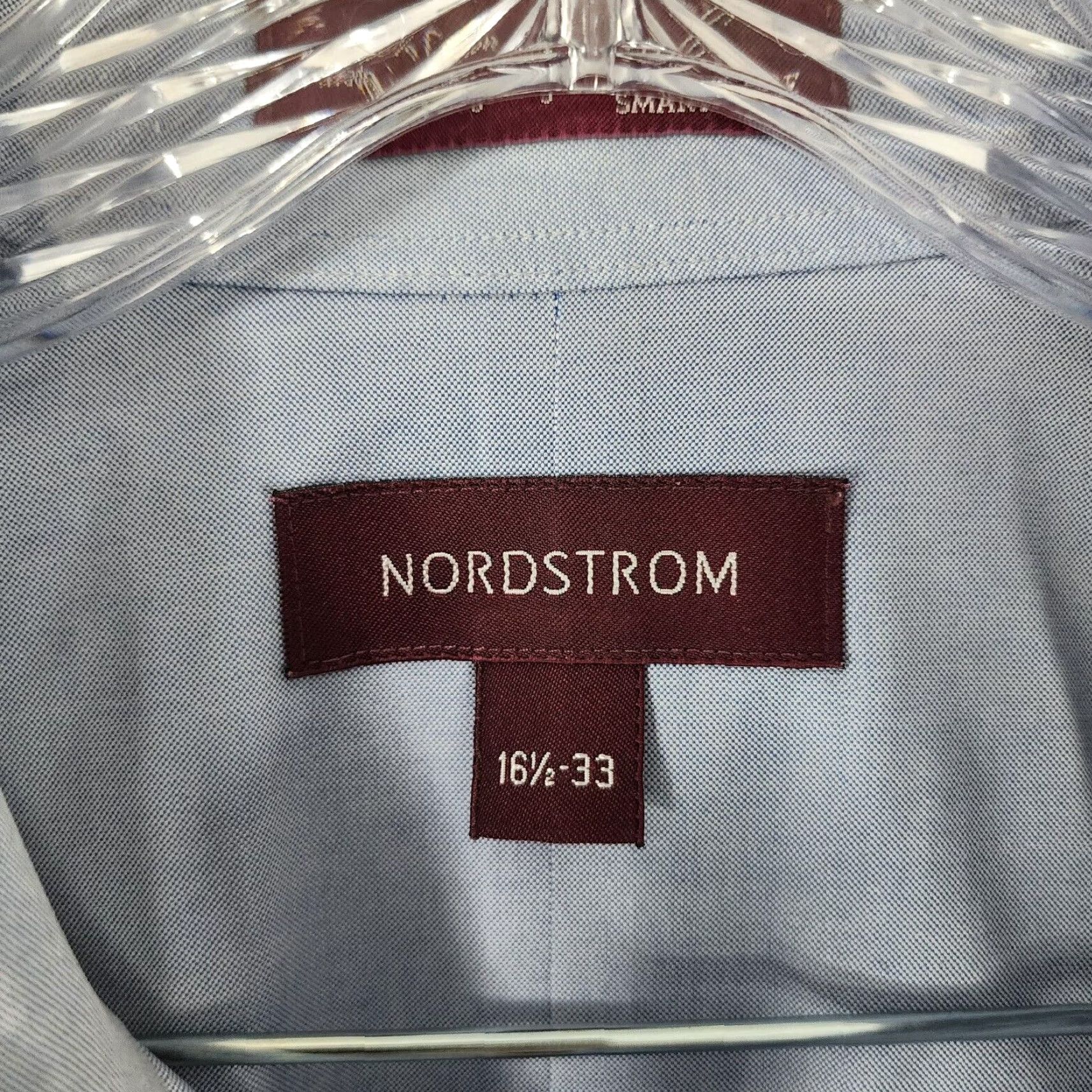 Nordstrom Nordstrom Dress Shirt Blue Long Sleeve Button-Down 16.5 Adult Mens Size 42R - 4 Thumbnail