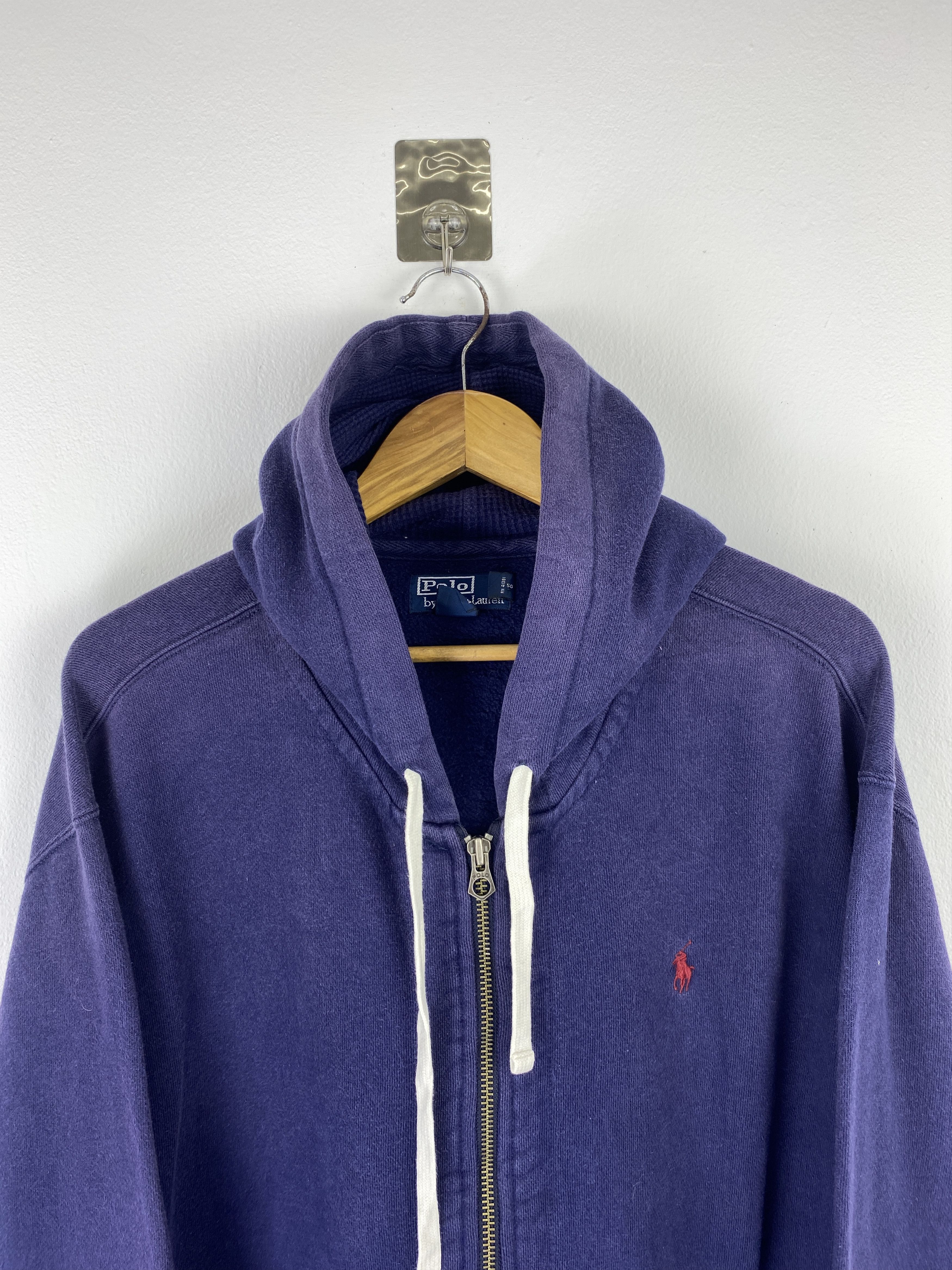 Polo Ralph Lauren Vintage Polo Ralph Lauren Zipper Up Faded Hoodie SH0451 Size US XXL / EU 58 / 5 - 2 Thumbnail