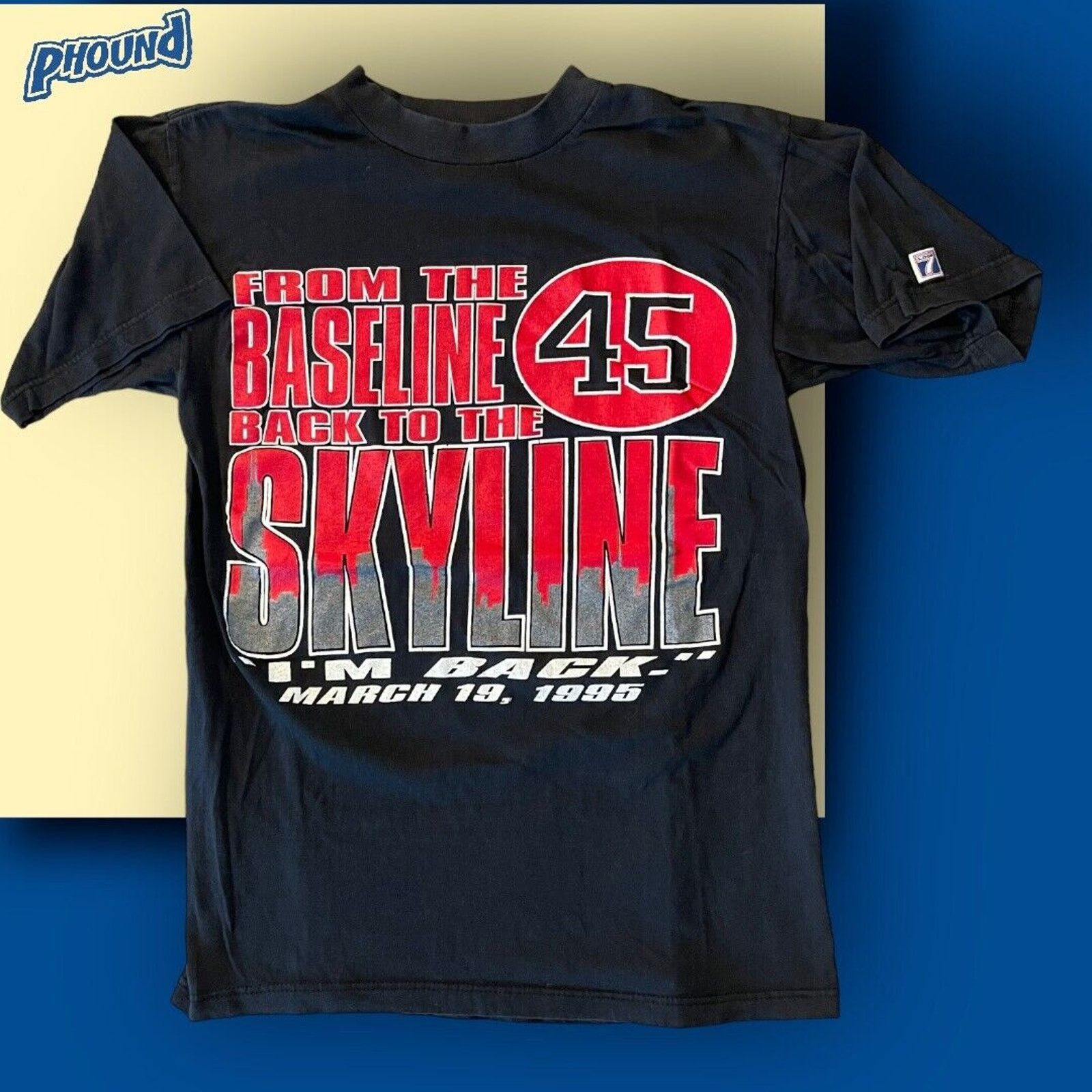 Logo 7 Vtg Michael Jordan I'm Back T-Shirt Rare 45 Logo M Tee Size US M / EU 48-50 / 2 - 1 Thumbnail