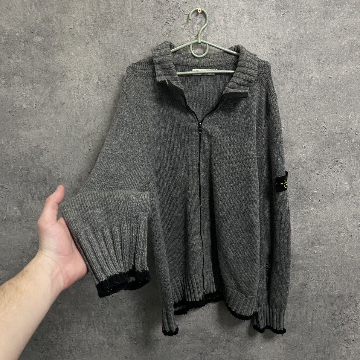 Stone Island Rare Vintage Stone Island Full Zip Sweater Knitting 90s Size US XL / EU 56 / 4 - 2 Thumbnail