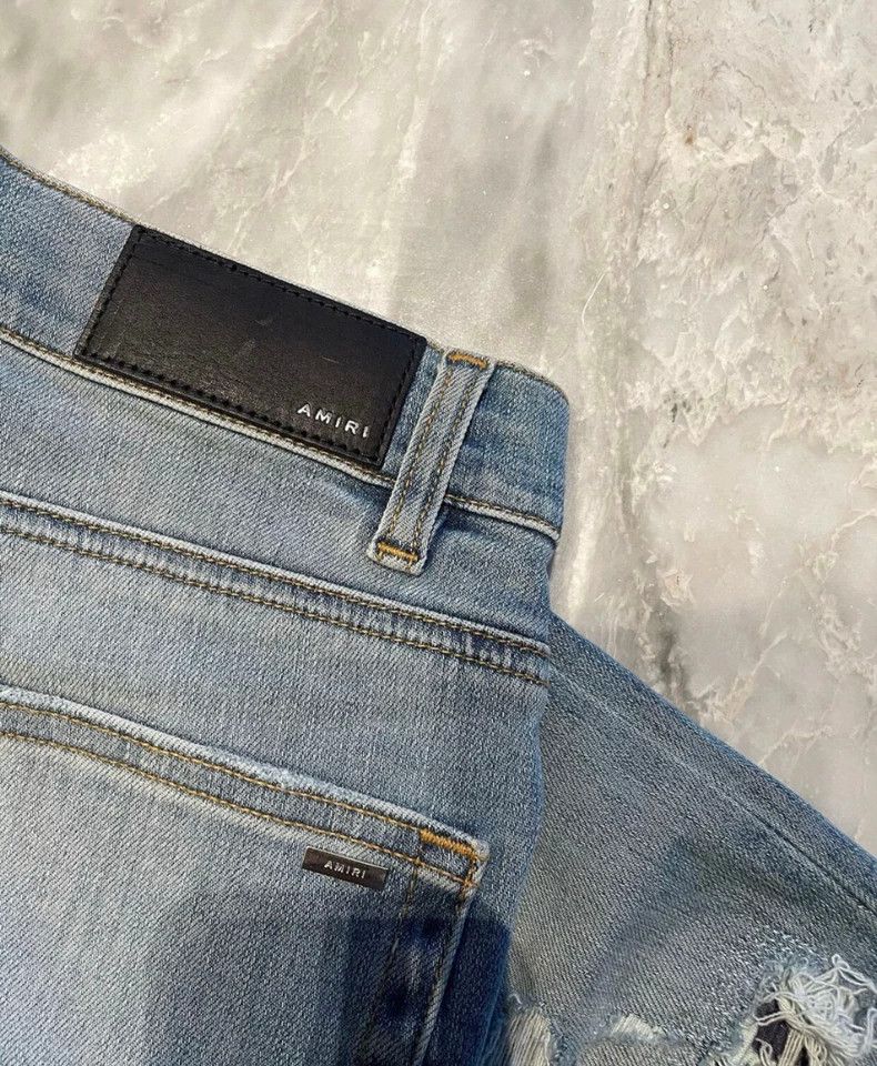 Amiri Amiri multi-element colorful limited patchwork blue jeans Size US 31 - 3 Thumbnail