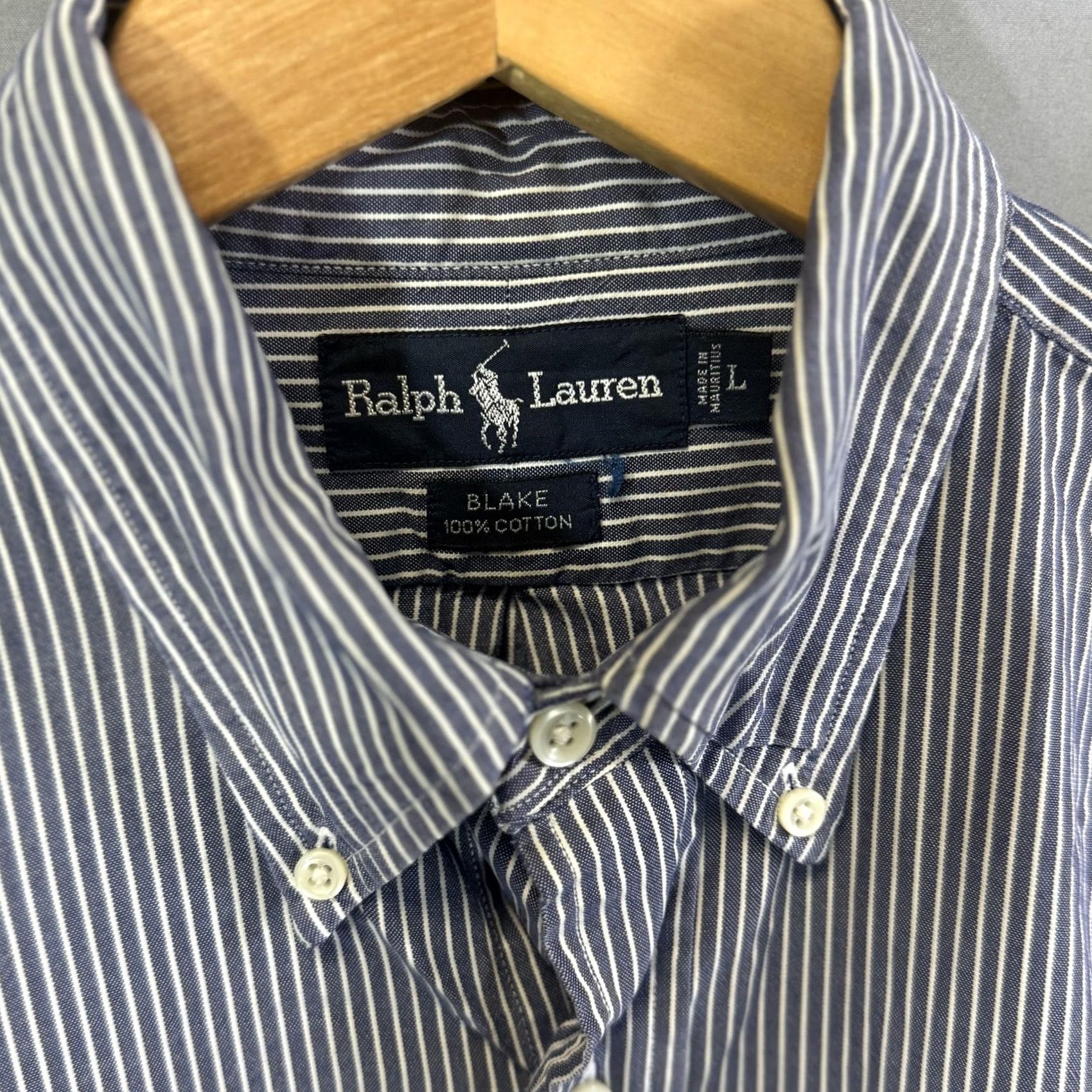 Ralph Lauren Ralph Lauren Blake Shirt Mens Large Blue White Striped Button Down Classic Cotton Dress Shirt Size 42R - 3 Thumbnail