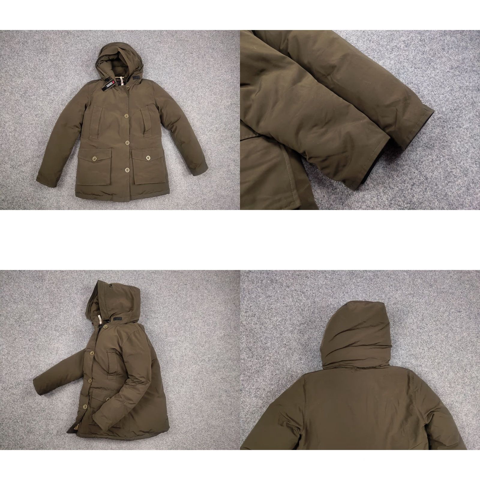Vintage Woolrich Arctic Parka Womens Jacket Down Hooded 4 Pocket Nylon Shell Green Winter Mid-Length 3 in 1? Size M / US 6-8 / IT 42-44 - 9 Thumbnail