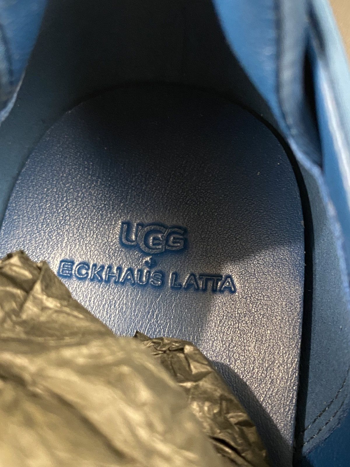Eckhaus Latta Ugg X Eghaus Latta Square Toe Blue Leather Low Top Sneakers Size US 8 / IT 38 - 6 Thumbnail