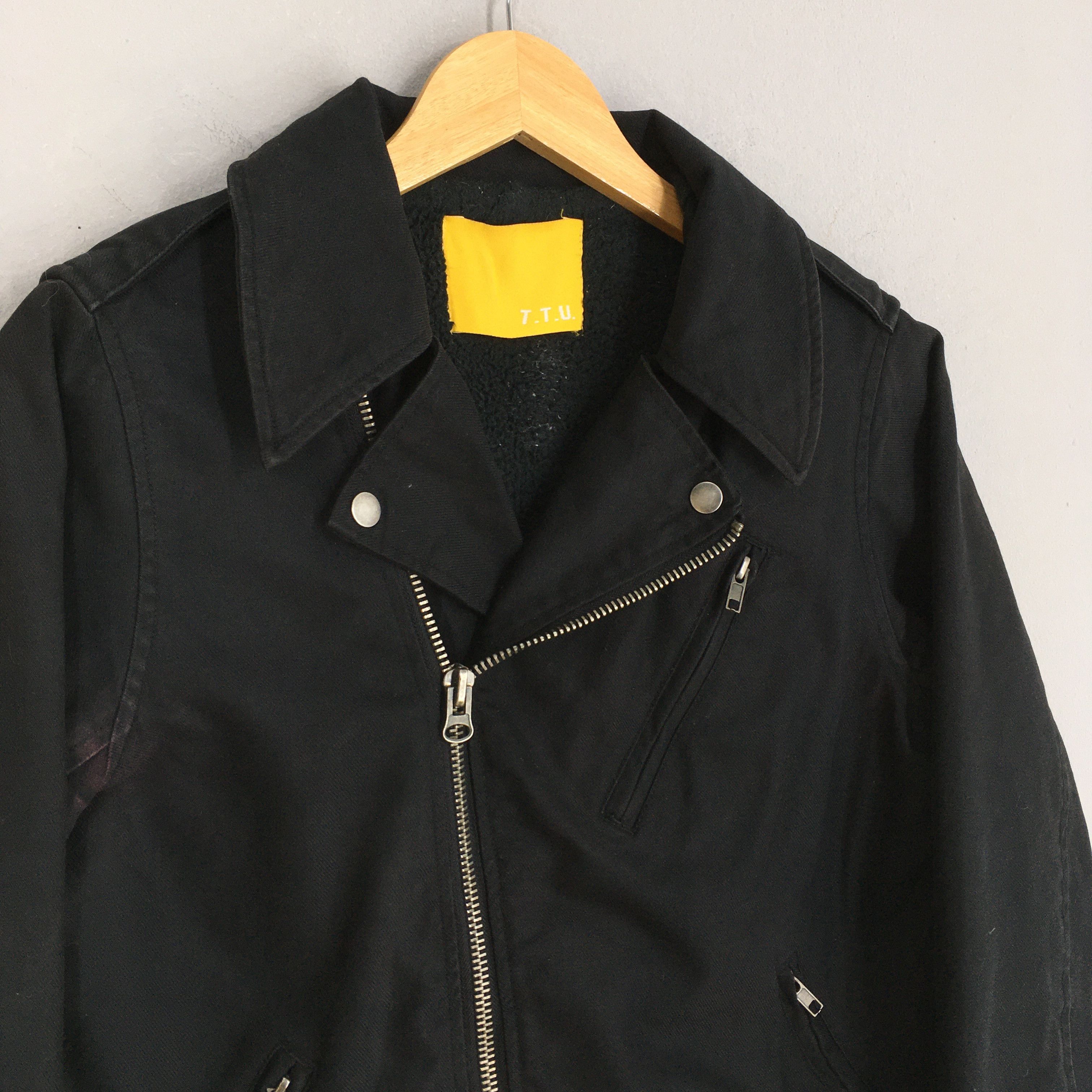 Schott Vintage Double Collar Punk Biker Concert Black Jacket Medium Size US M / EU 48-50 / 2 - 4 Thumbnail